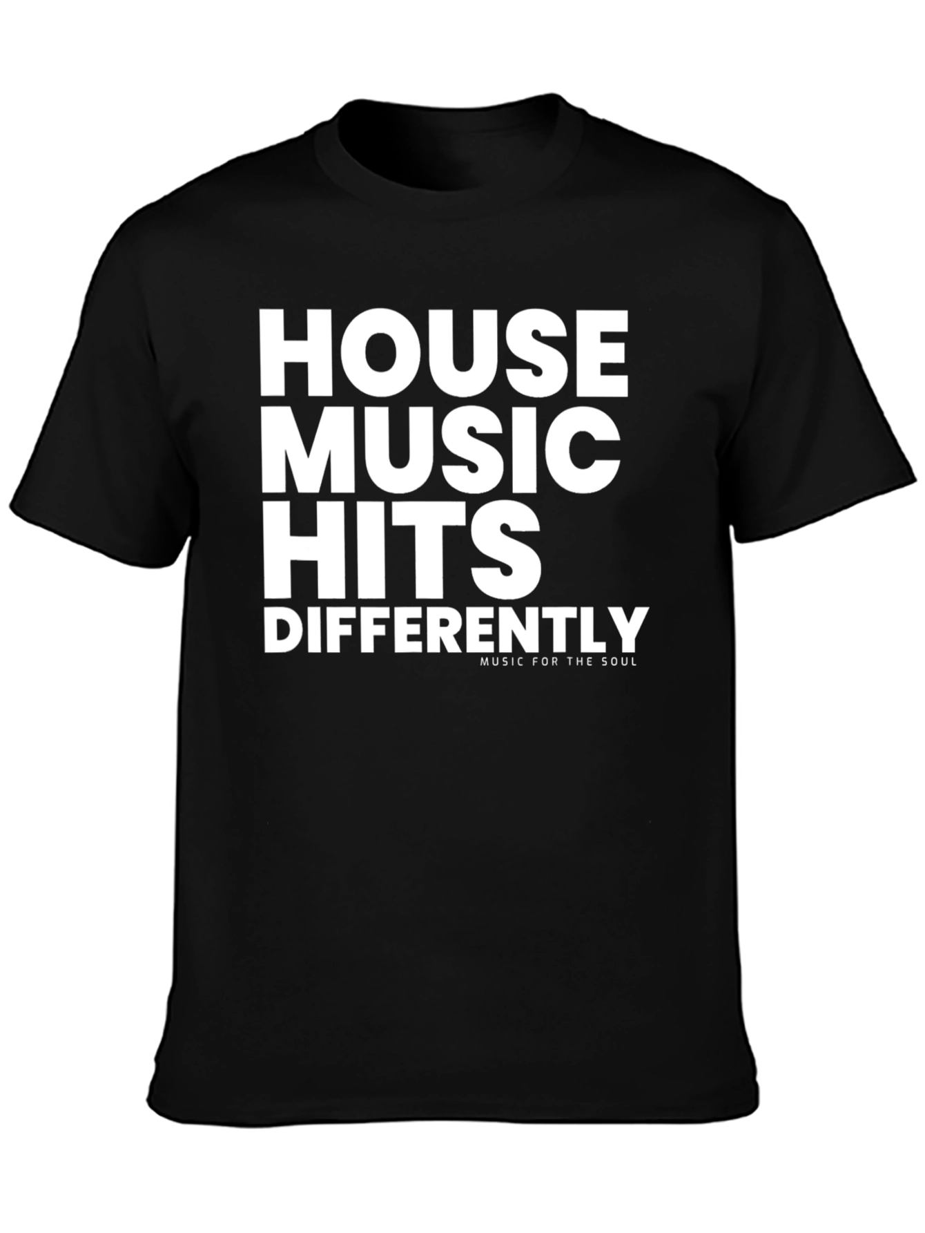 House Music Hits Differently Black Graphic Tee
