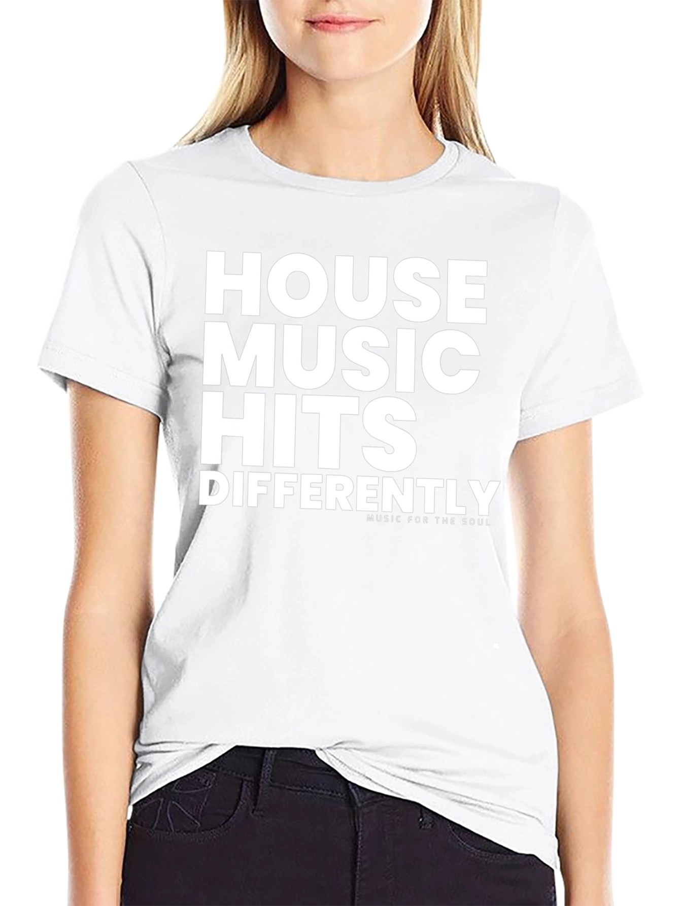 House Music Hits Differently Black Graphic Tee