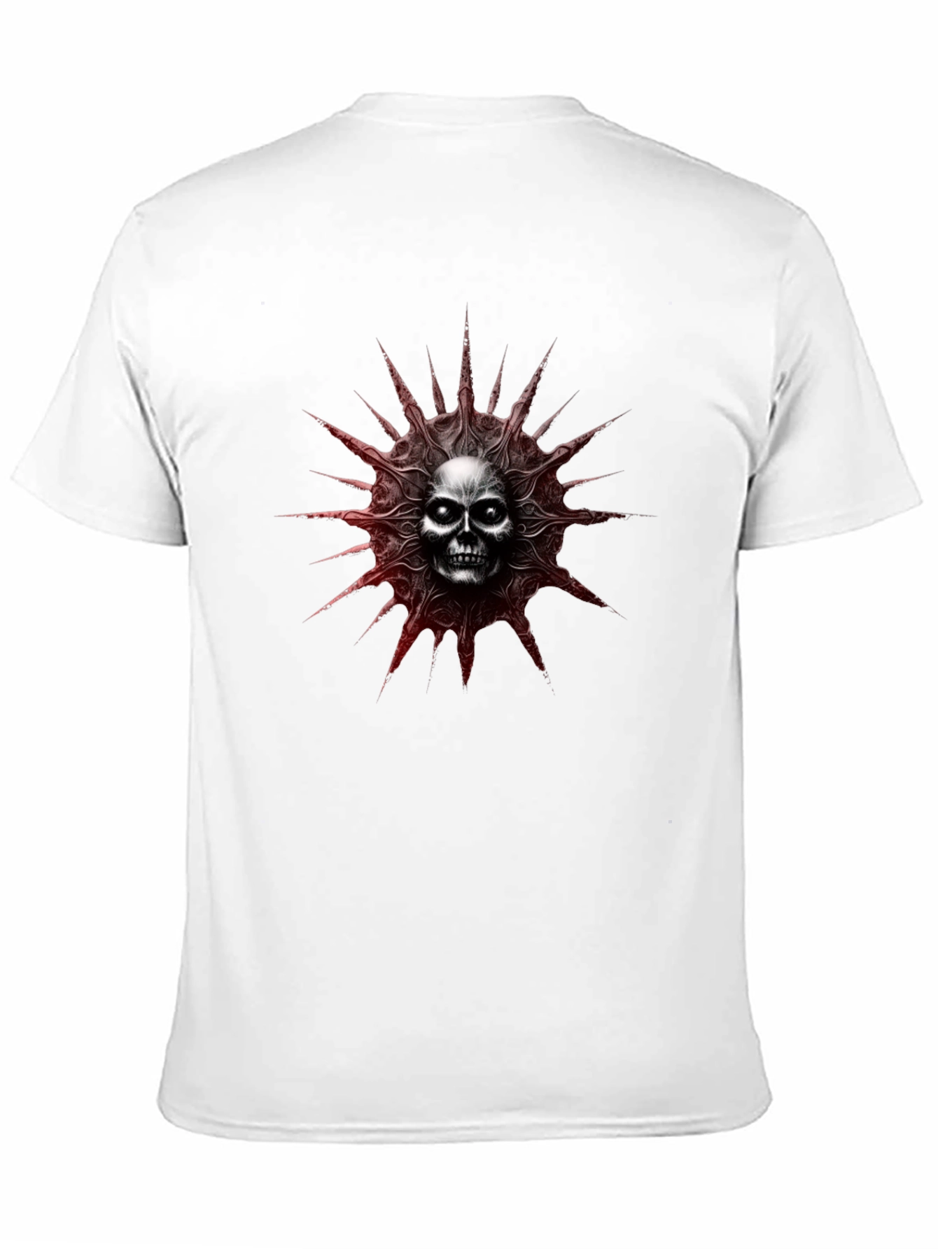 Edgy Skull Sun T-Shirt - Black Graphic Tee