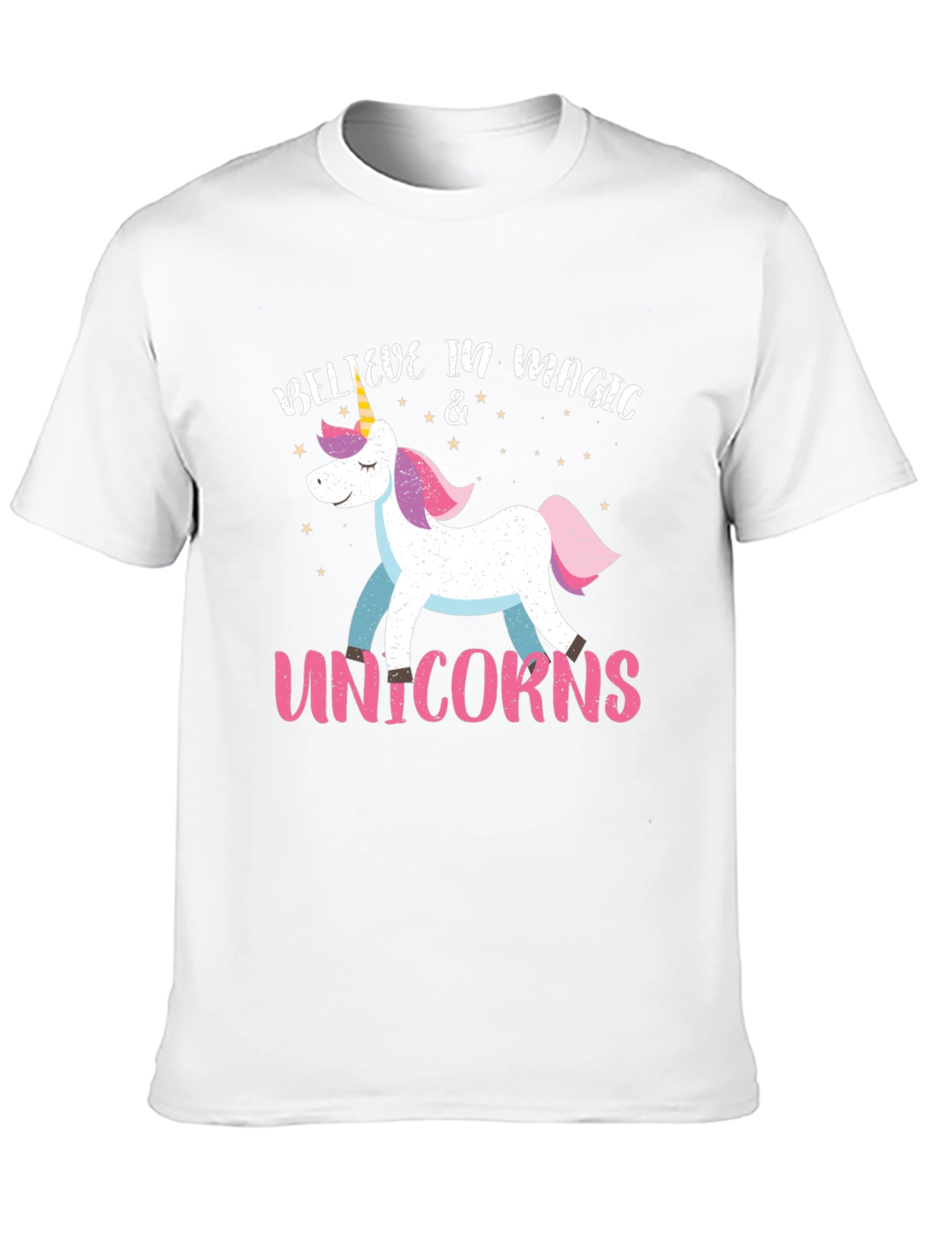 Believe in Magic Unicorns Black T-Shirt