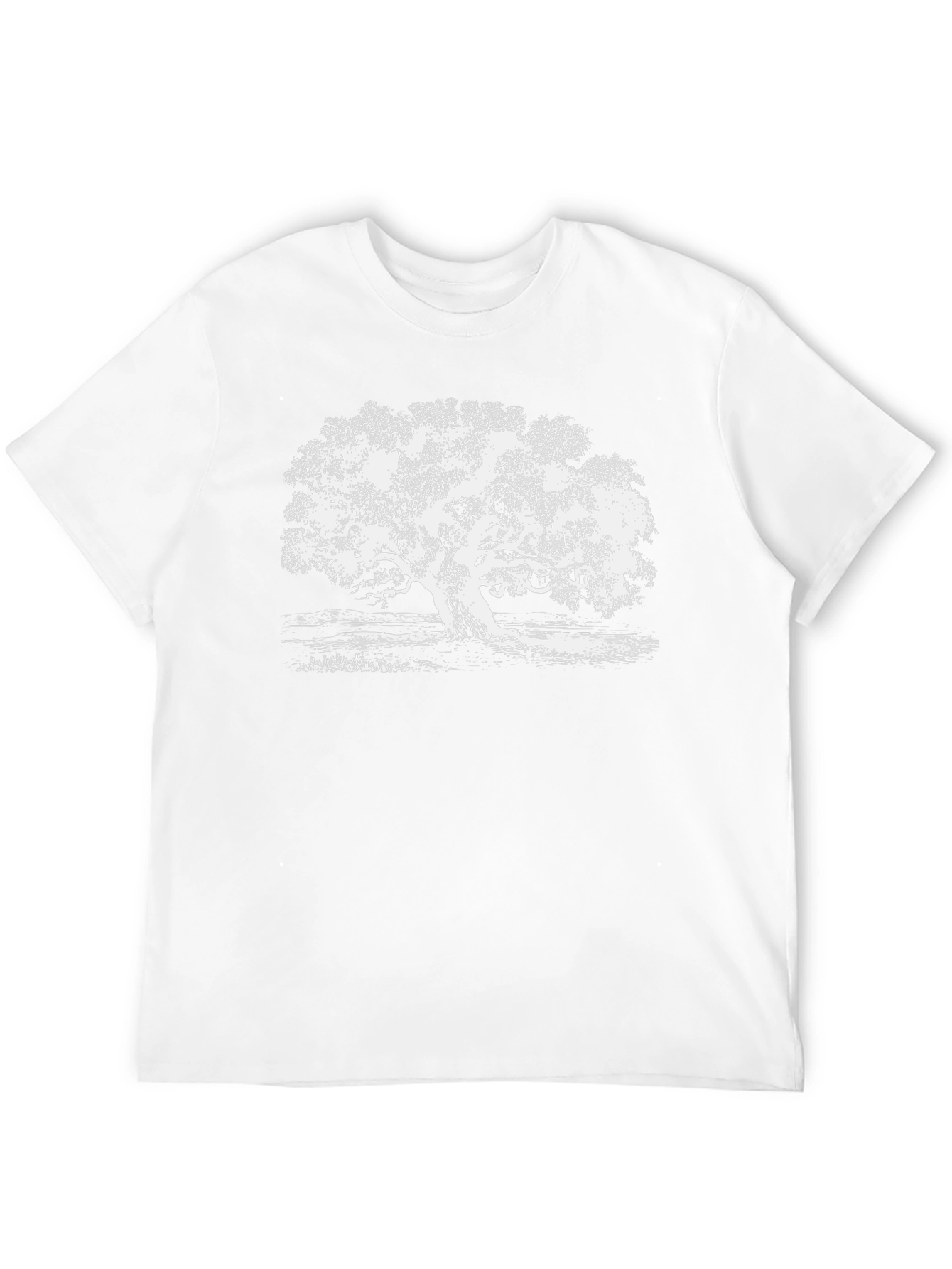 Mens Black Tree Graphic Tee - Nature Inspired Print