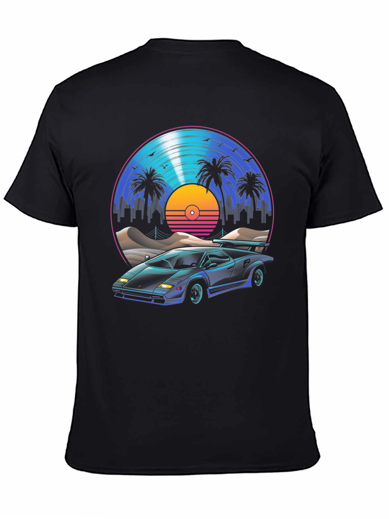 Retro Wave Car Graphic T-Shirt