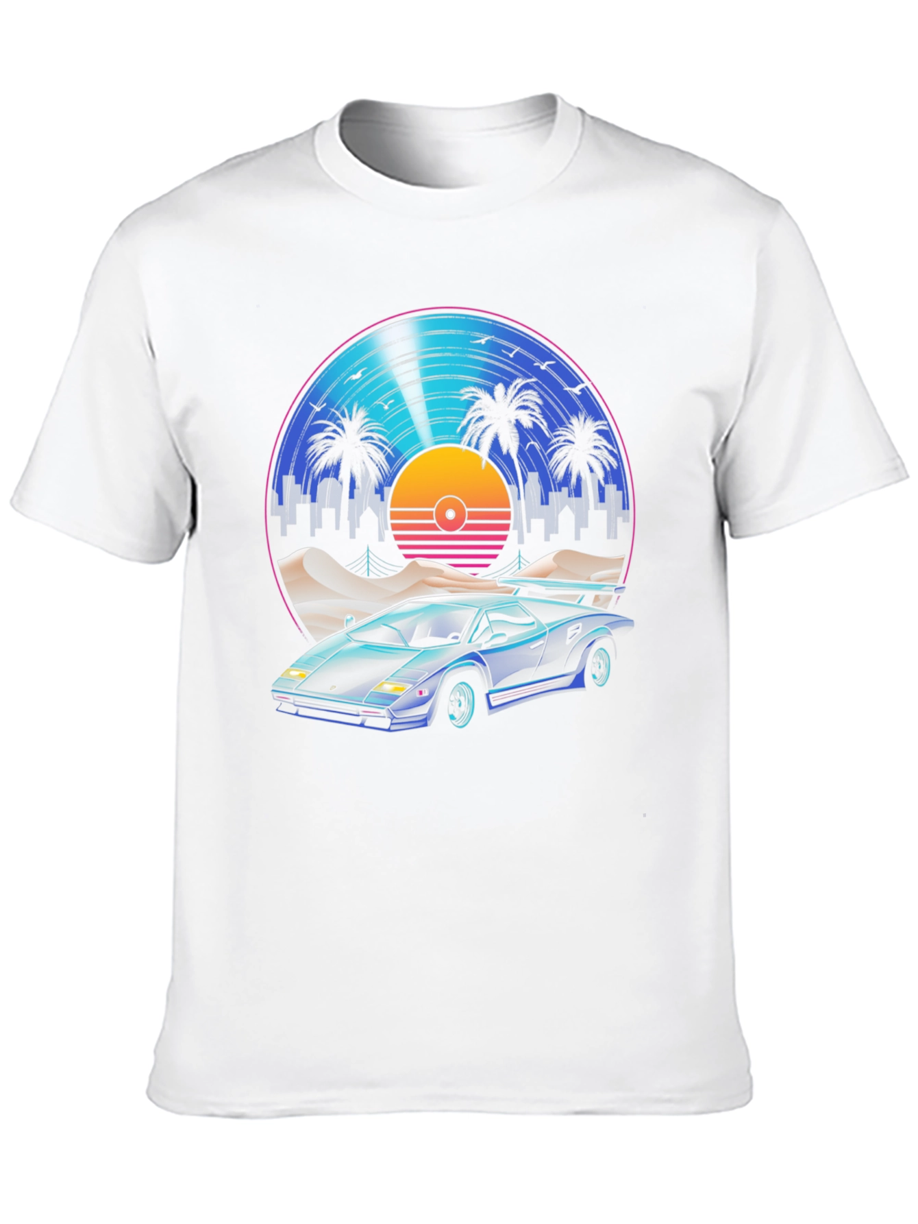 Retro Wave Car Graphic T-Shirt