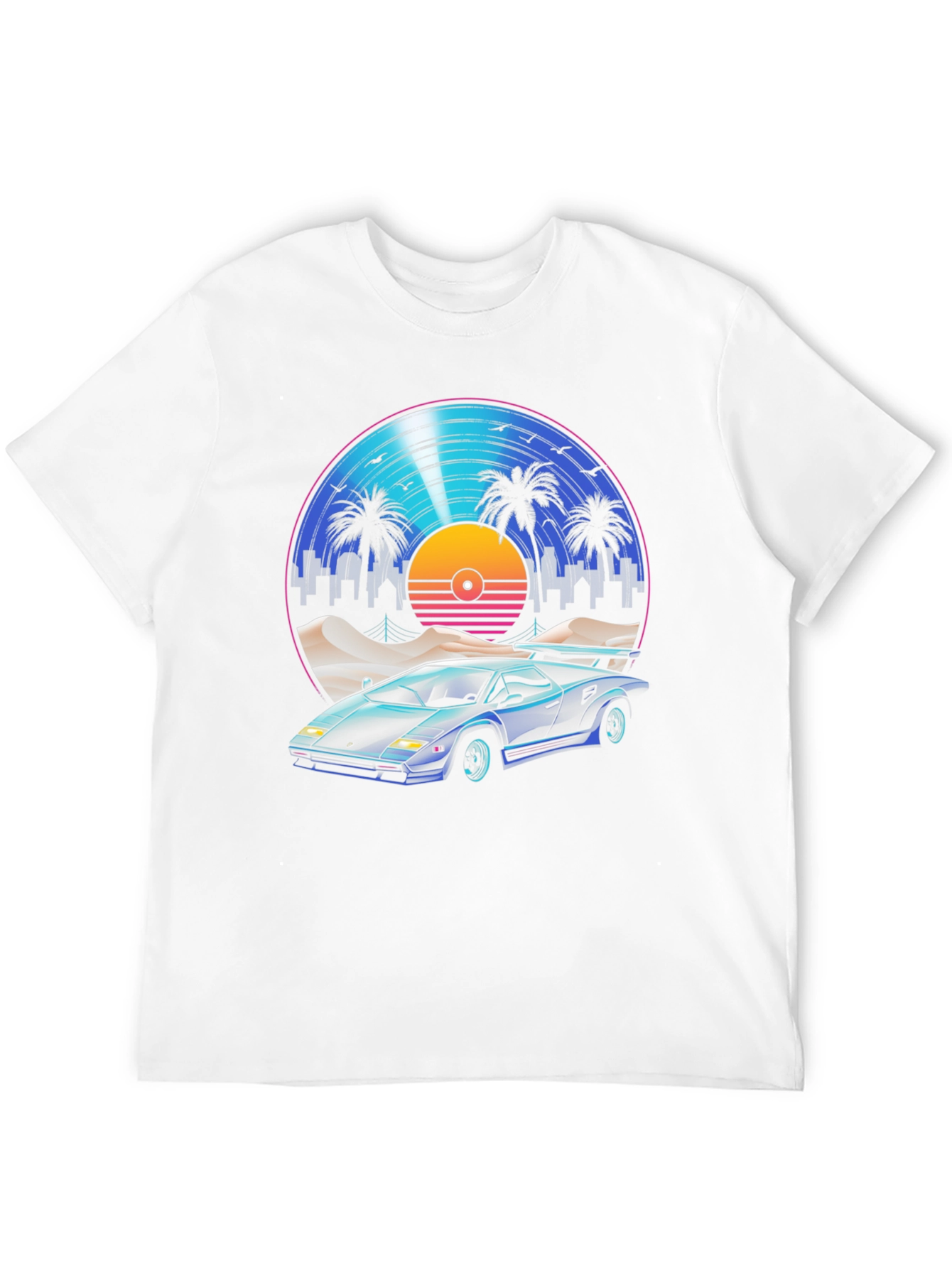 Retro Wave Car Graphic T-Shirt
