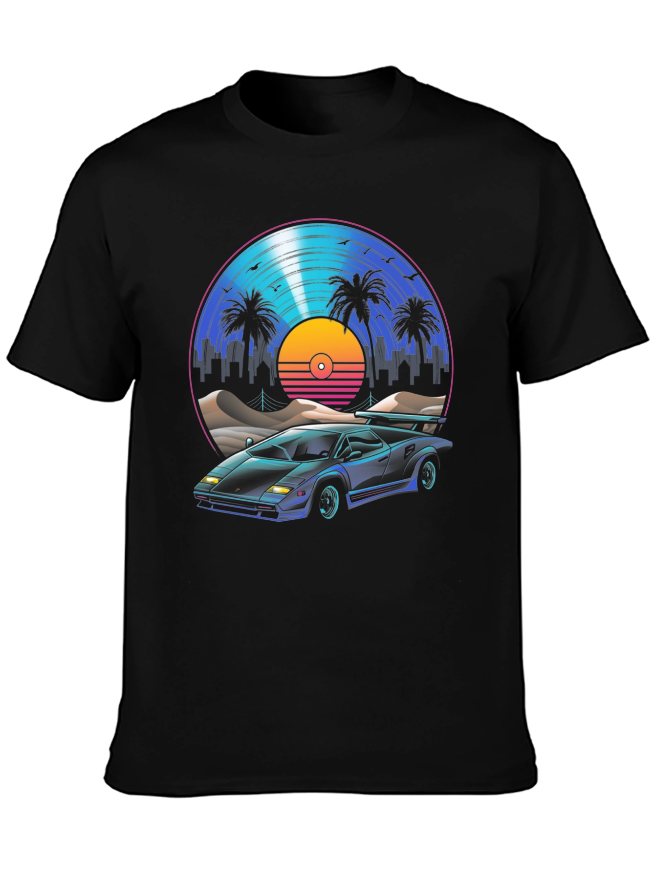 Retro Wave Car Graphic T-Shirt