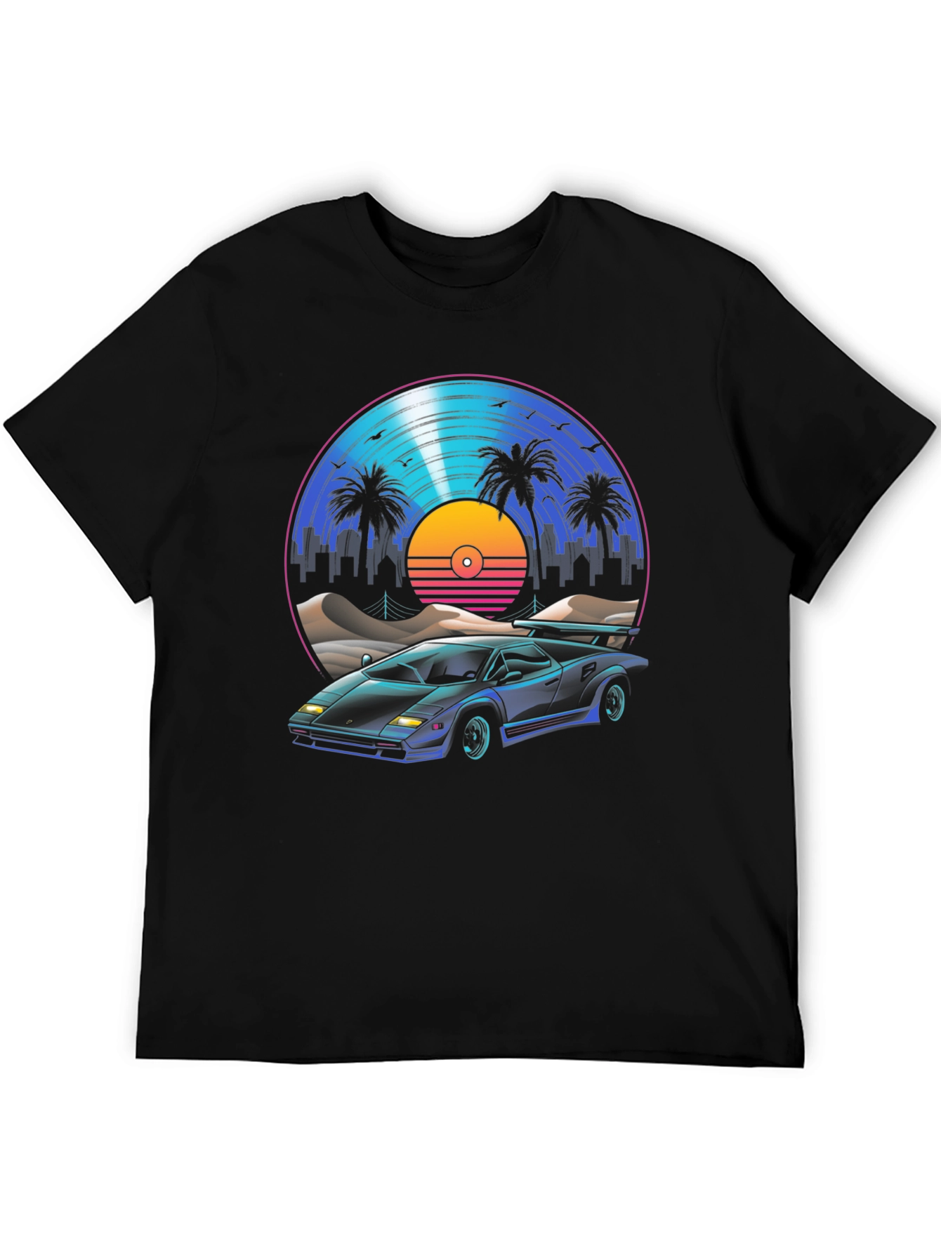 Retro Wave Car Graphic T-Shirt