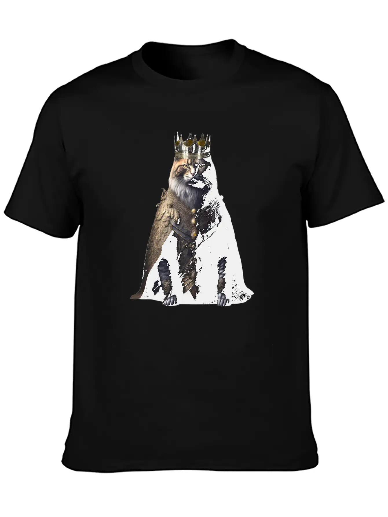 A Cat Dressed As A King Comfortable Minimalist Graphic Tee – Summer Style Essential
