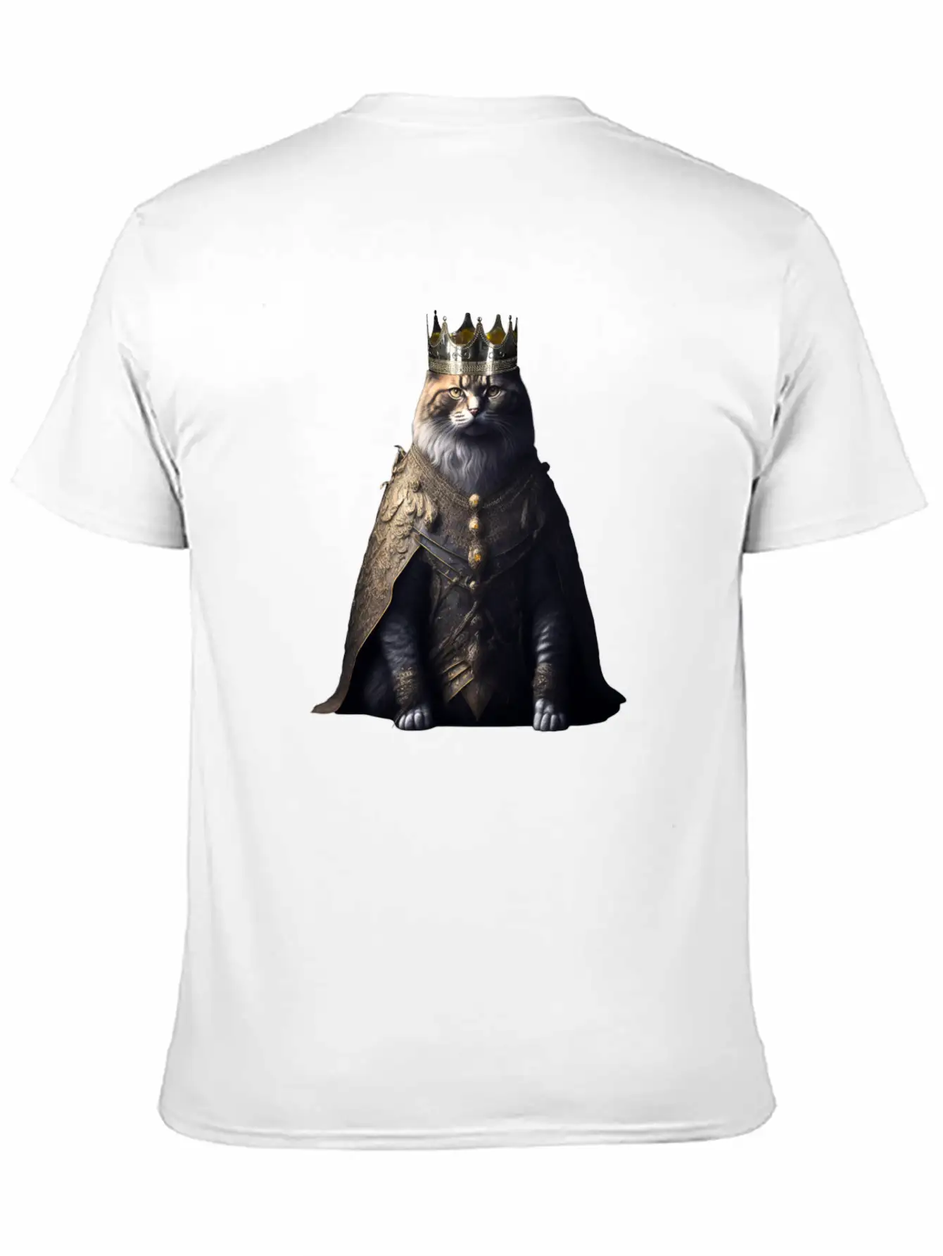 A Cat Dressed As A King Comfortable Minimalist Graphic Tee – Summer Style Essential