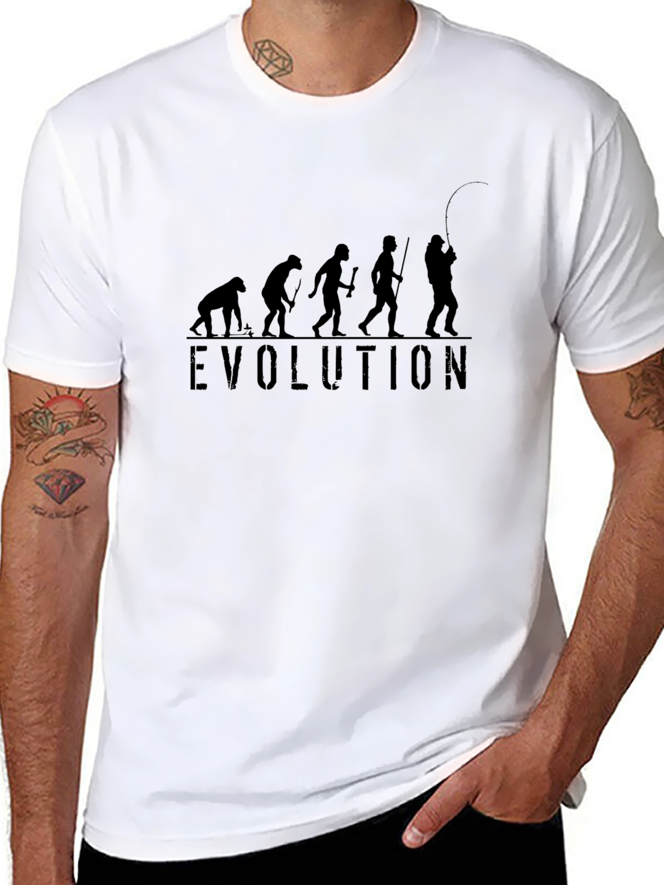 Evolution of Angler T-Shirt - Funny Fishing Tee
