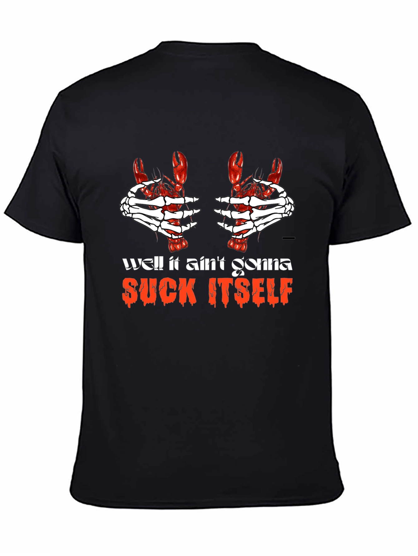 Humorous Lobster Claw Skeleton Hands T-Shirt