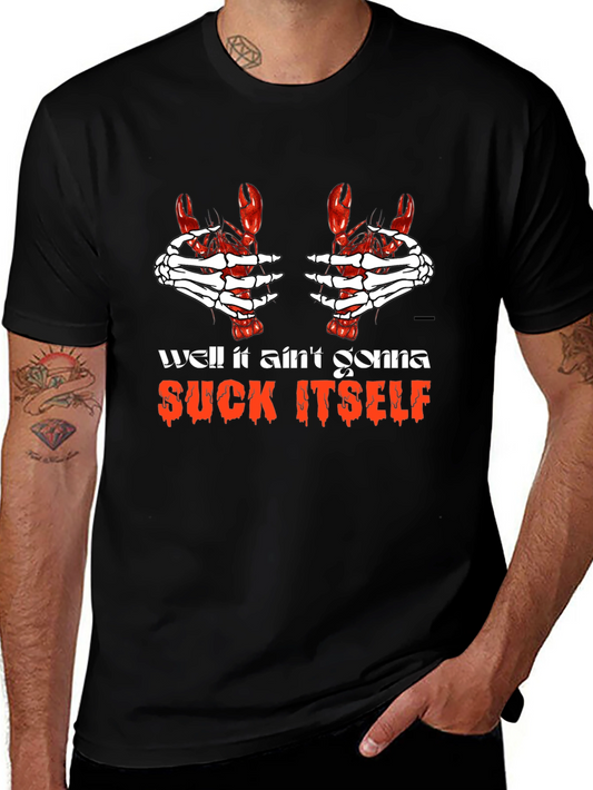 Humorous Lobster Claw Skeleton Hands T-Shirt