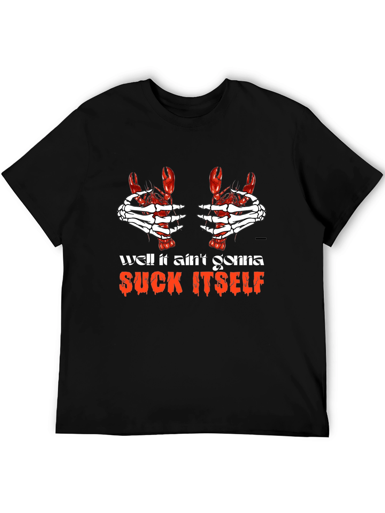 Humorous Lobster Claw Skeleton Hands T-Shirt