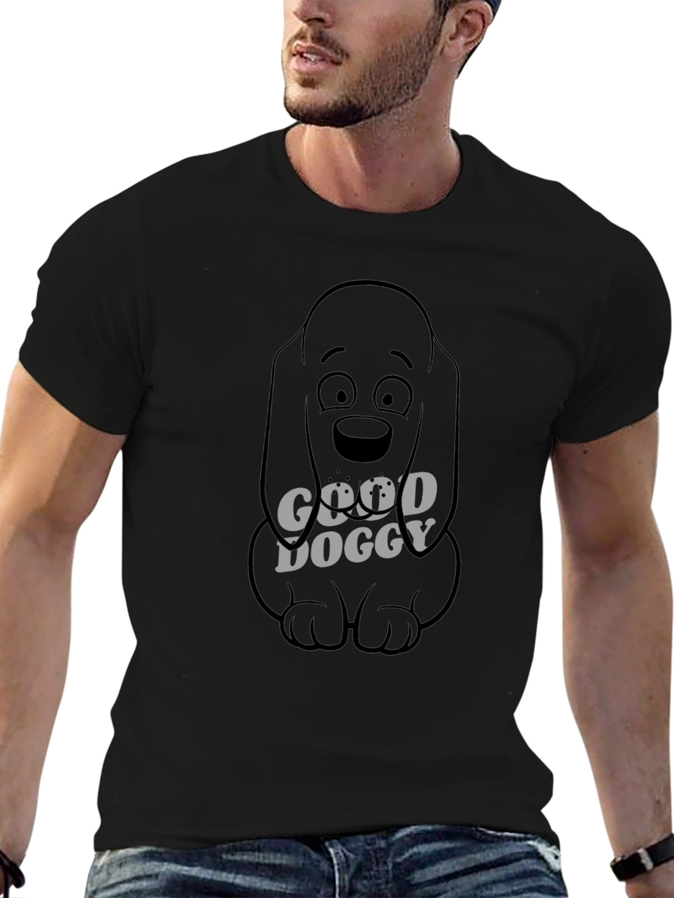 Good Doggy Graphic T-Shirt - Black