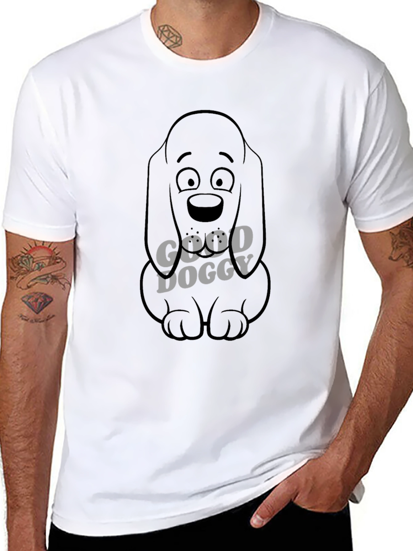 Good Doggy Graphic T-Shirt - Black
