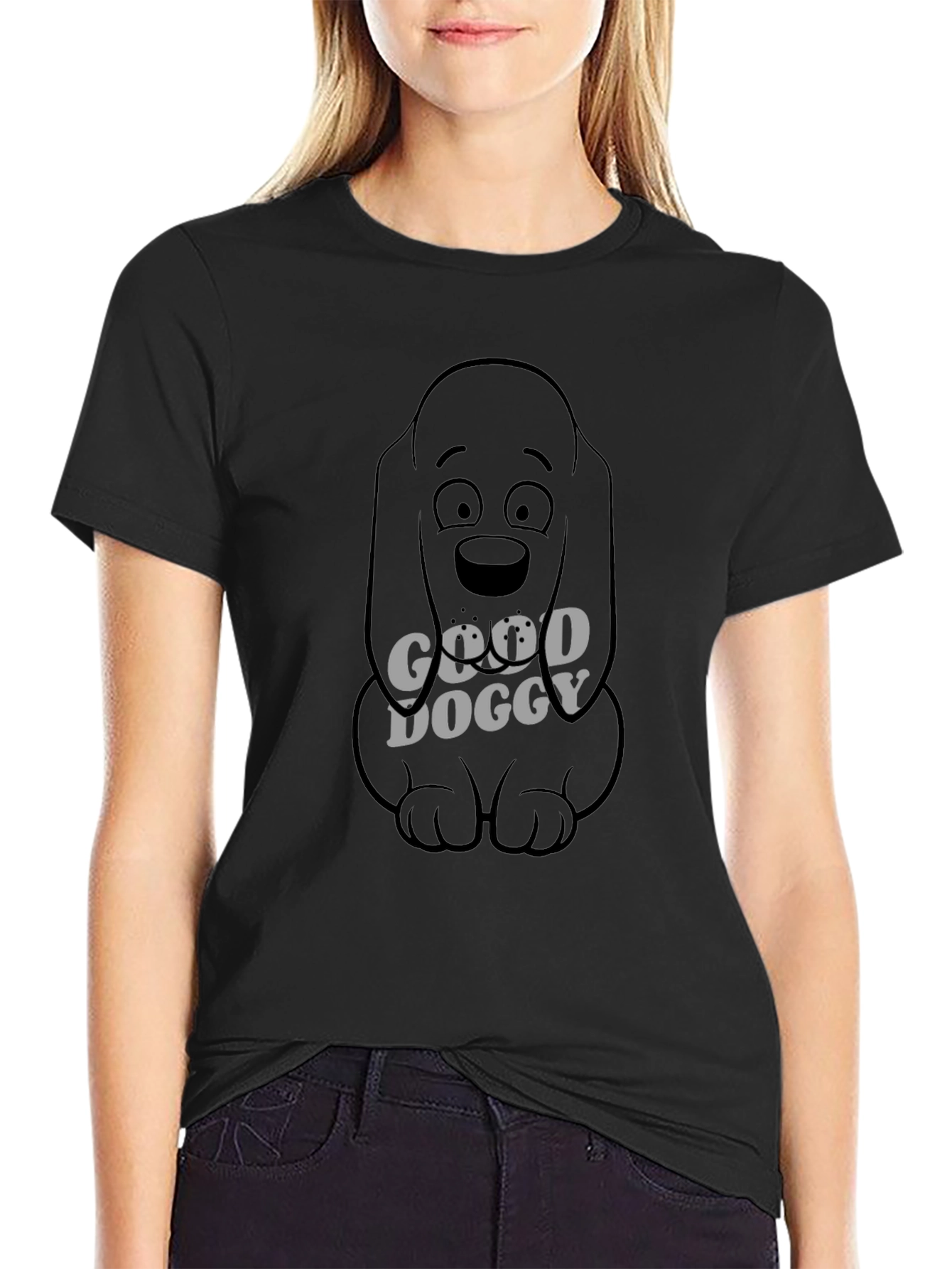 Good Doggy Graphic T-Shirt - Black