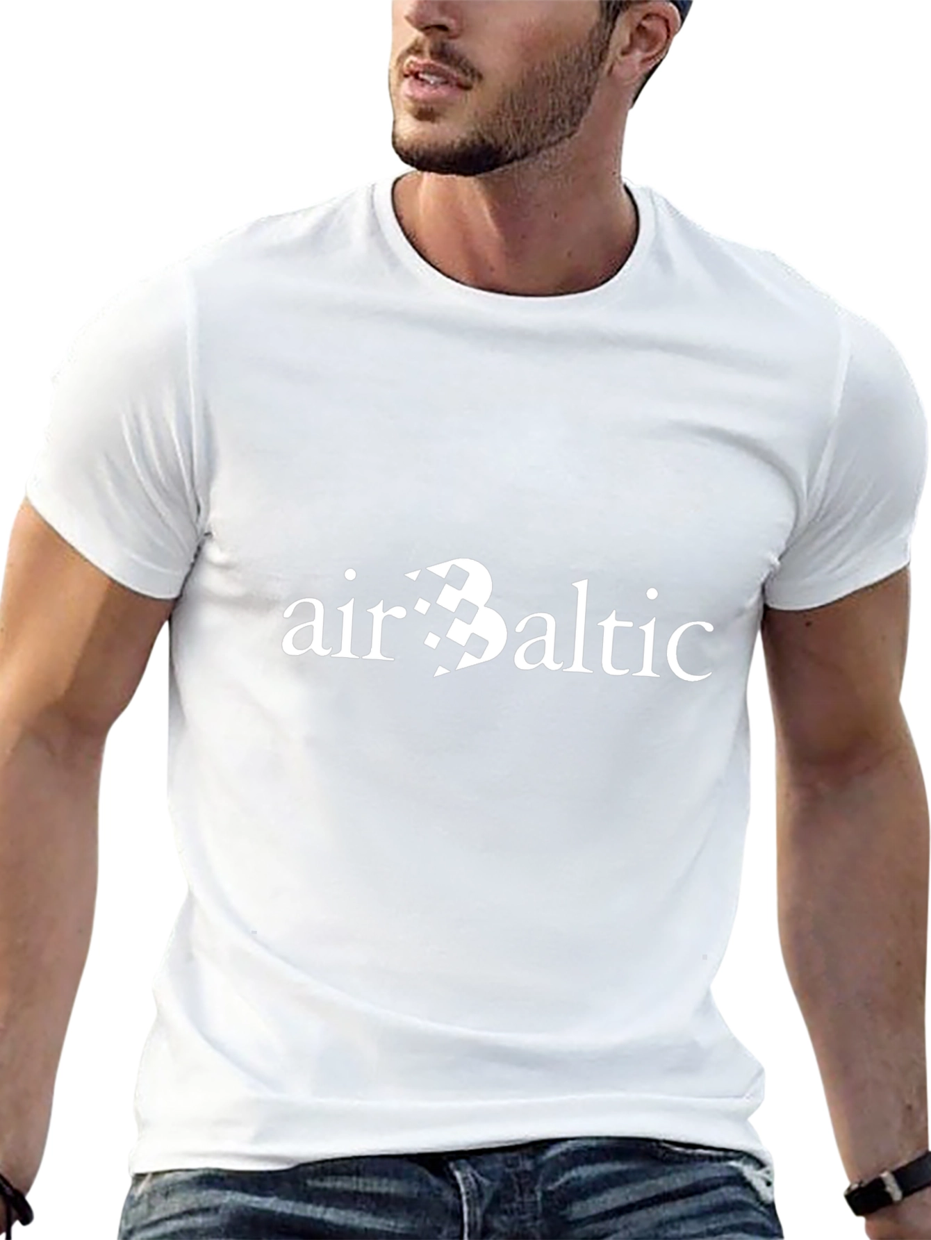 Air Baltic Graphic Tee - Black Crew Neck T-Shirt