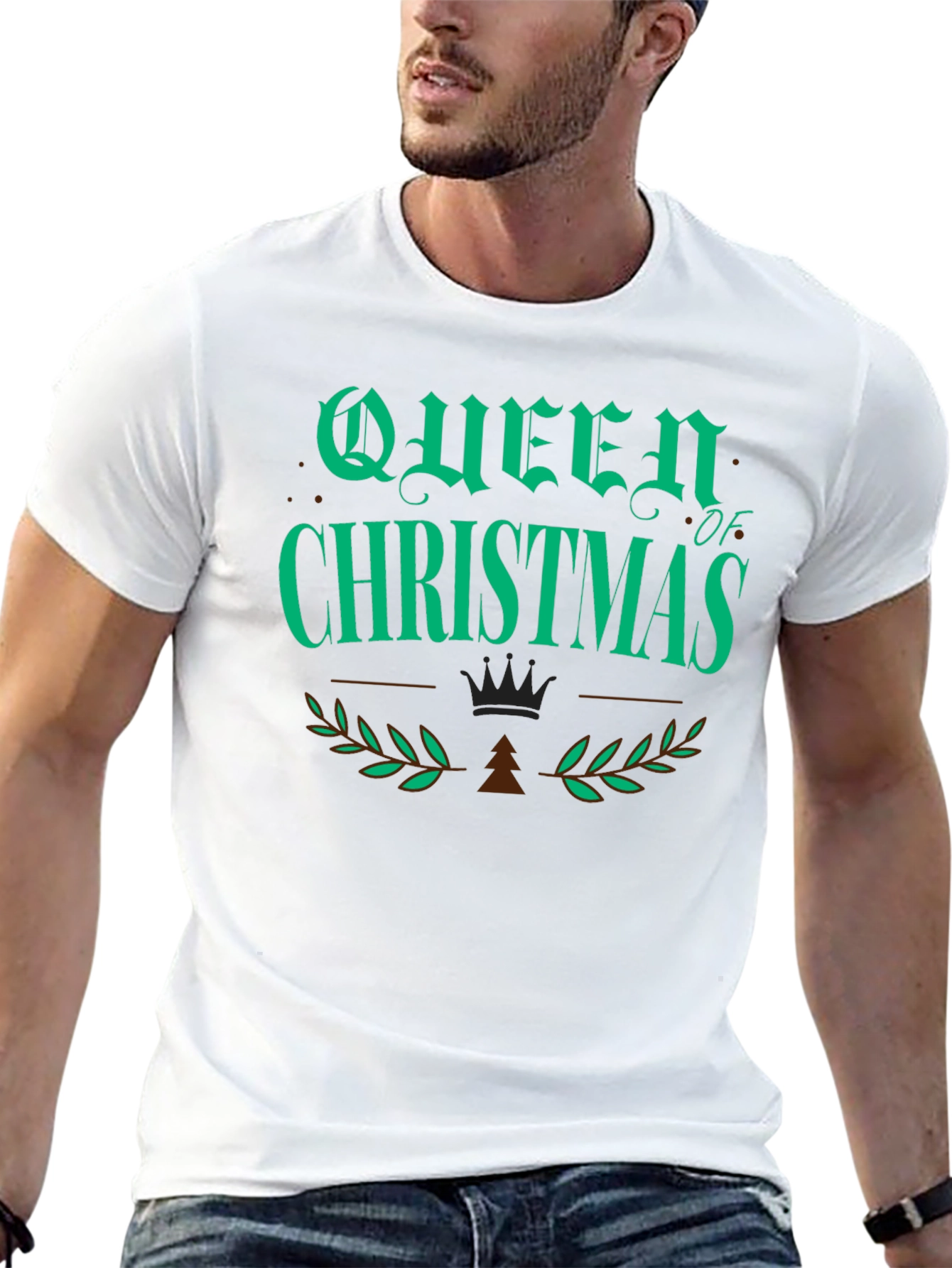 Queen of Christmas Graphic T-Shirt - Holiday Apparel