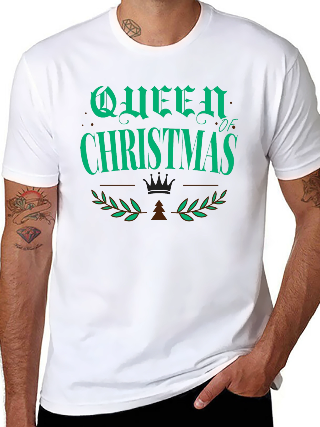 Queen of Christmas Graphic T-Shirt - Holiday Apparel