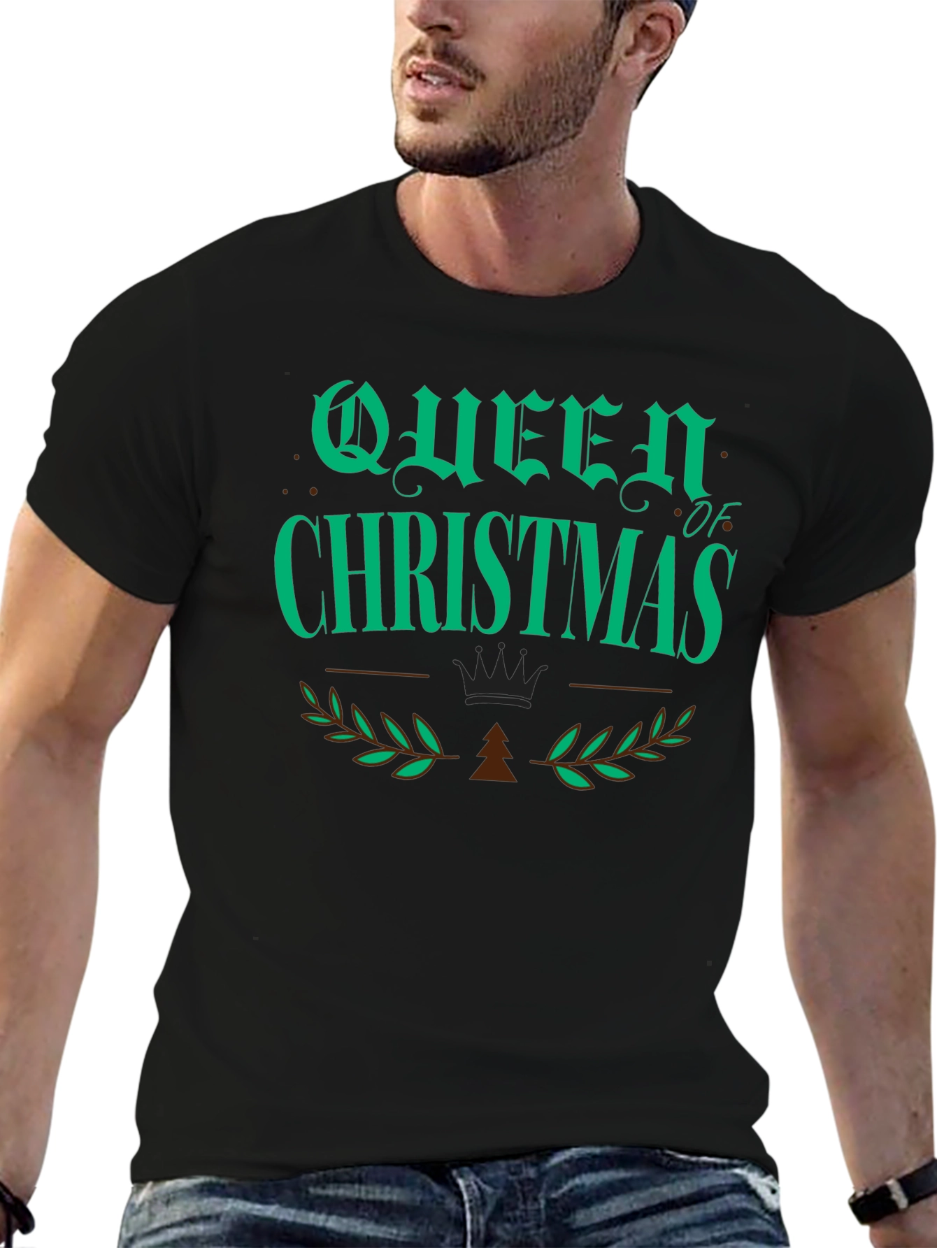 Queen of Christmas Graphic T-Shirt - Holiday Apparel