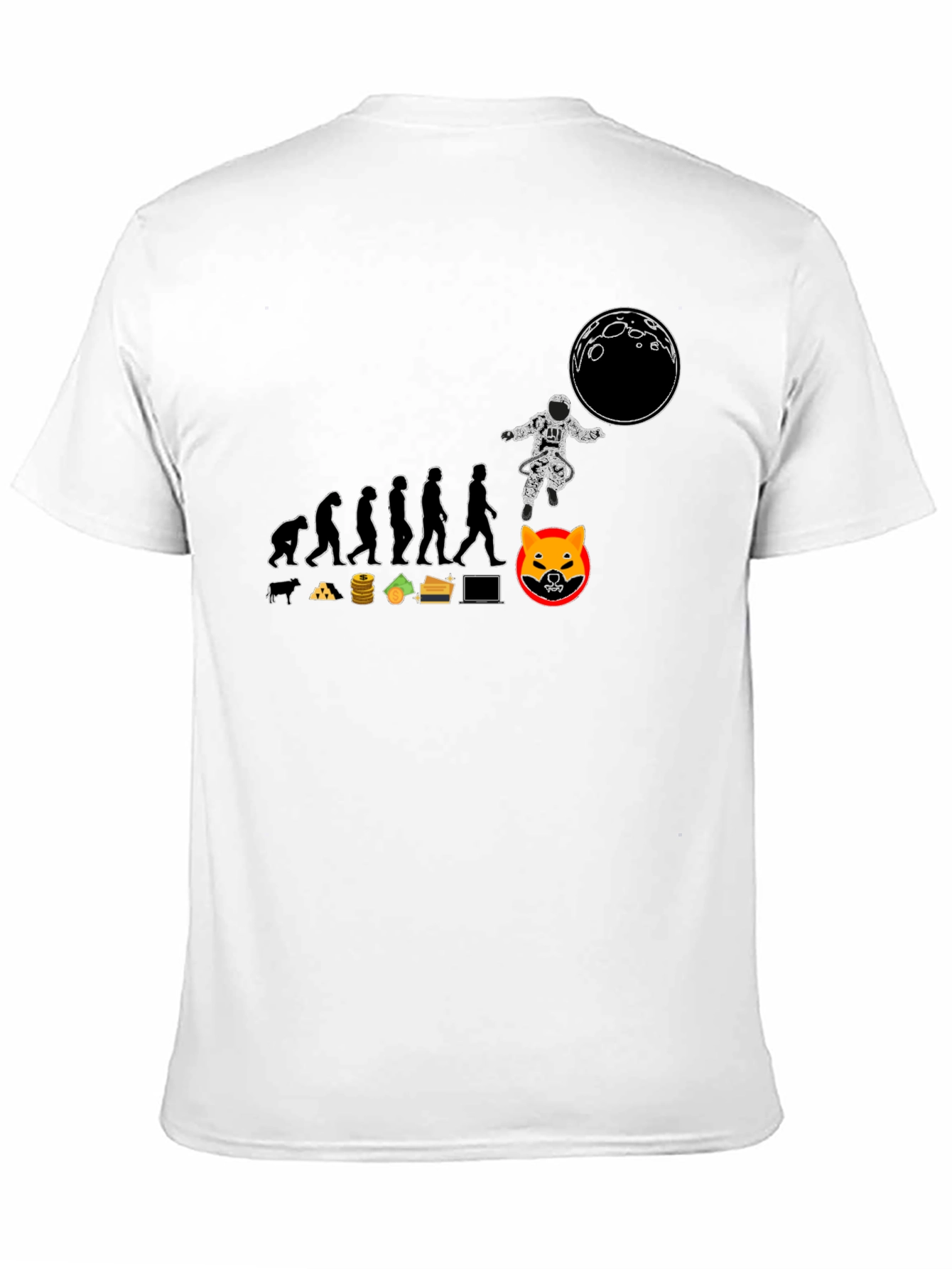 Crypto Evolution Black T-Shirt - Shiba Inu