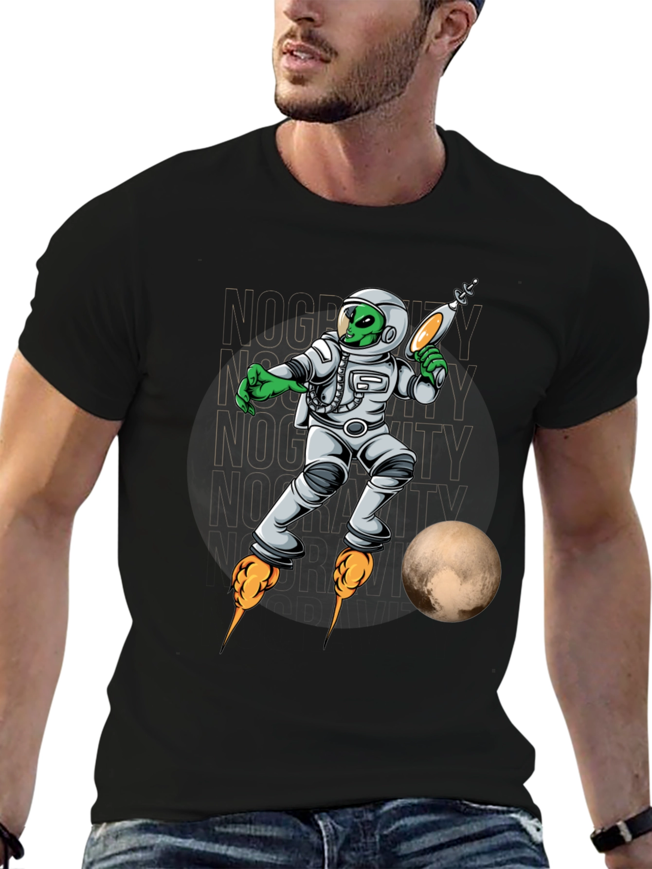 Alien Astronaut T-Shirt - Retro Sci-Fi Style