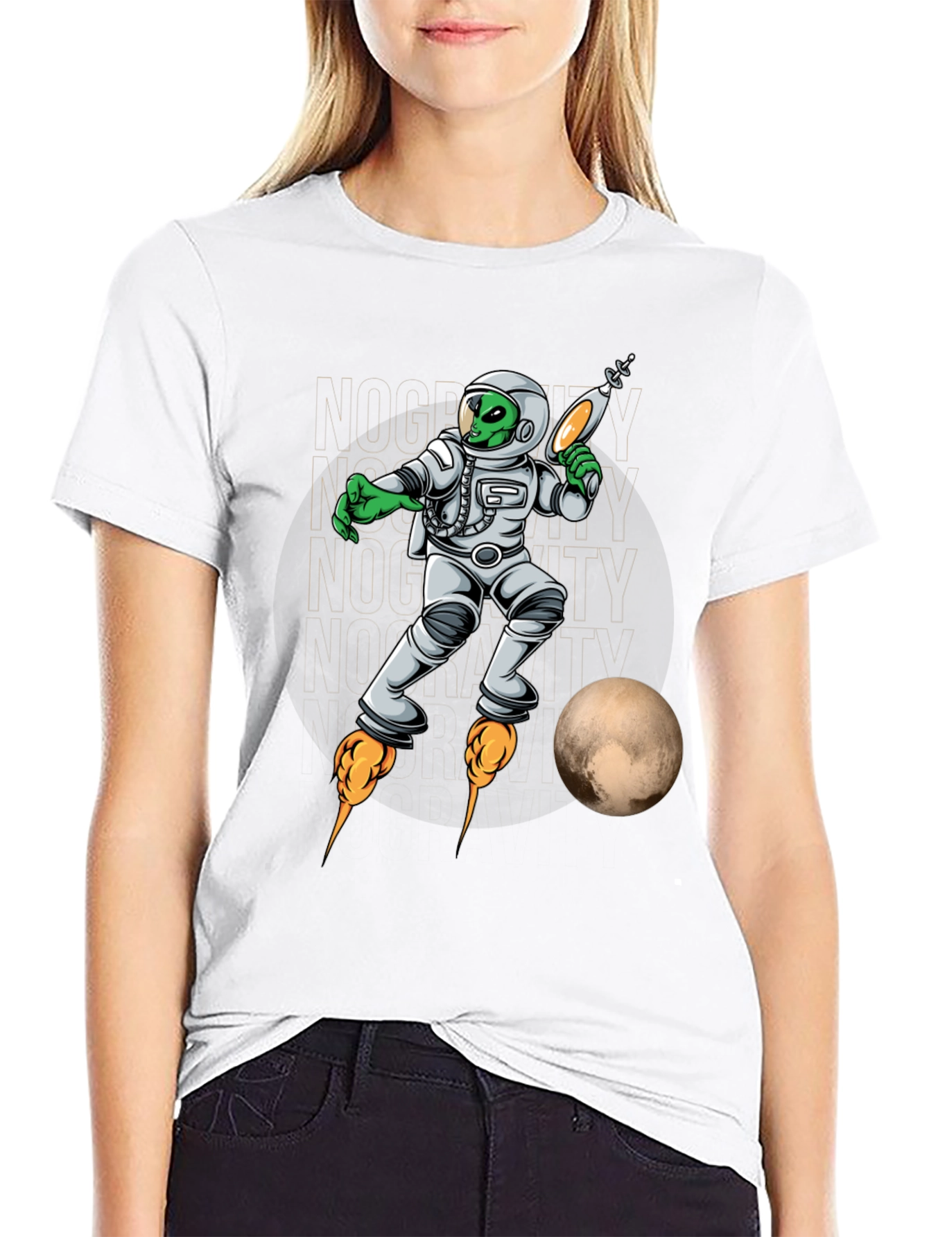 Alien Astronaut T-Shirt - Retro Sci-Fi Style
