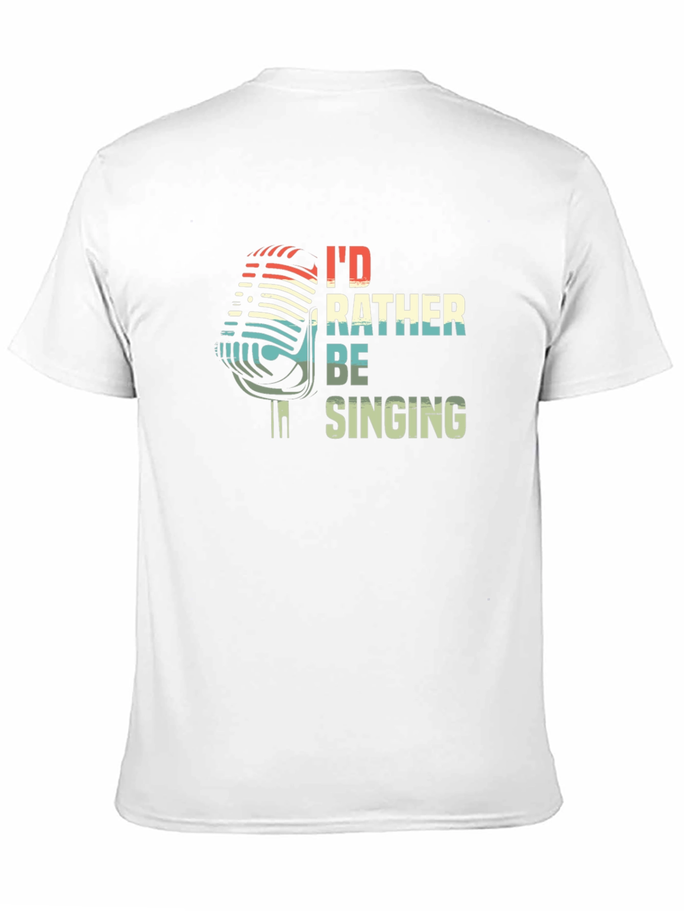 Id Rather Be Singing Retro Microphone T-Shirt