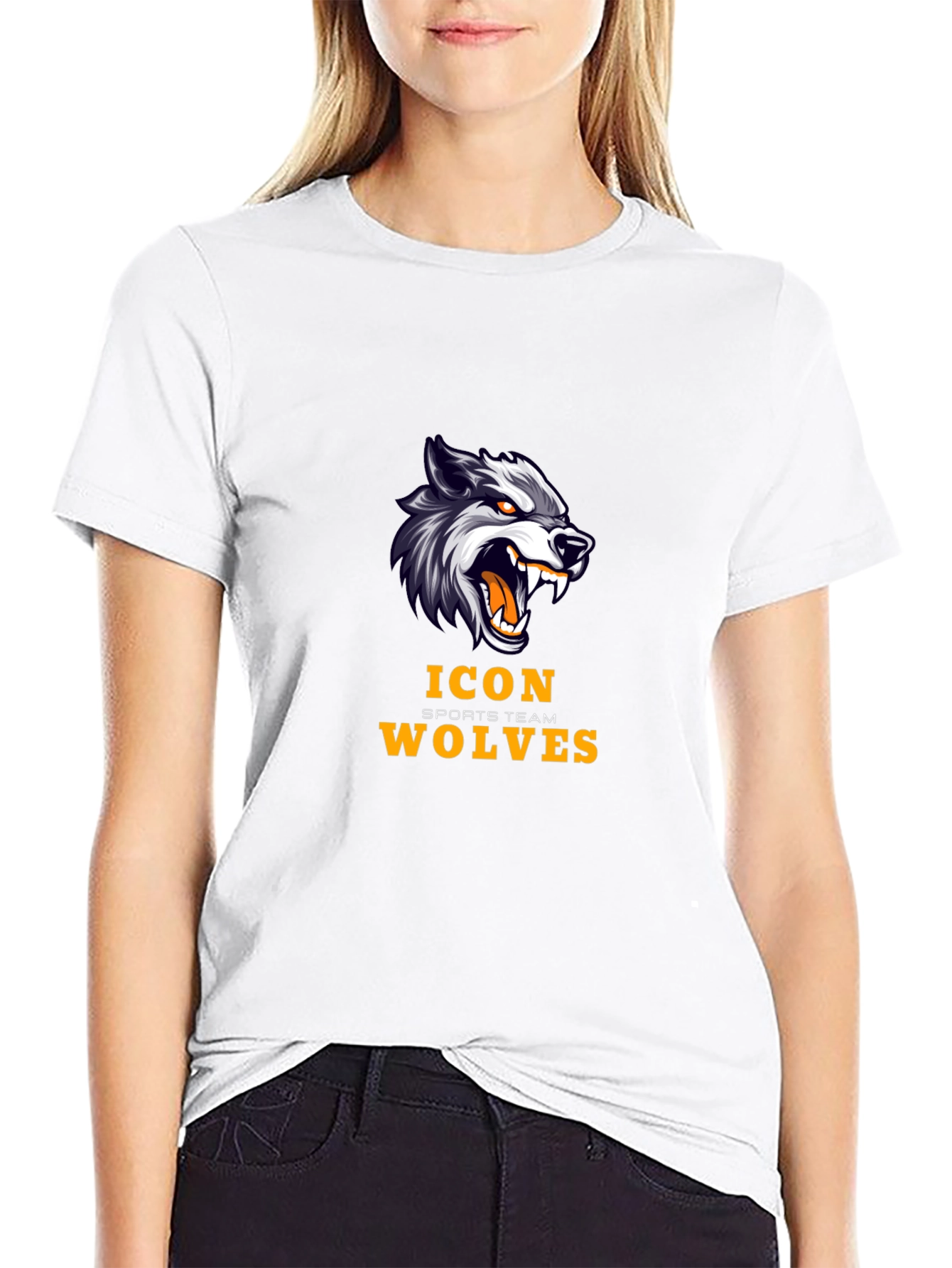 Icon Wolves Sports Team Graphic T-Shirt