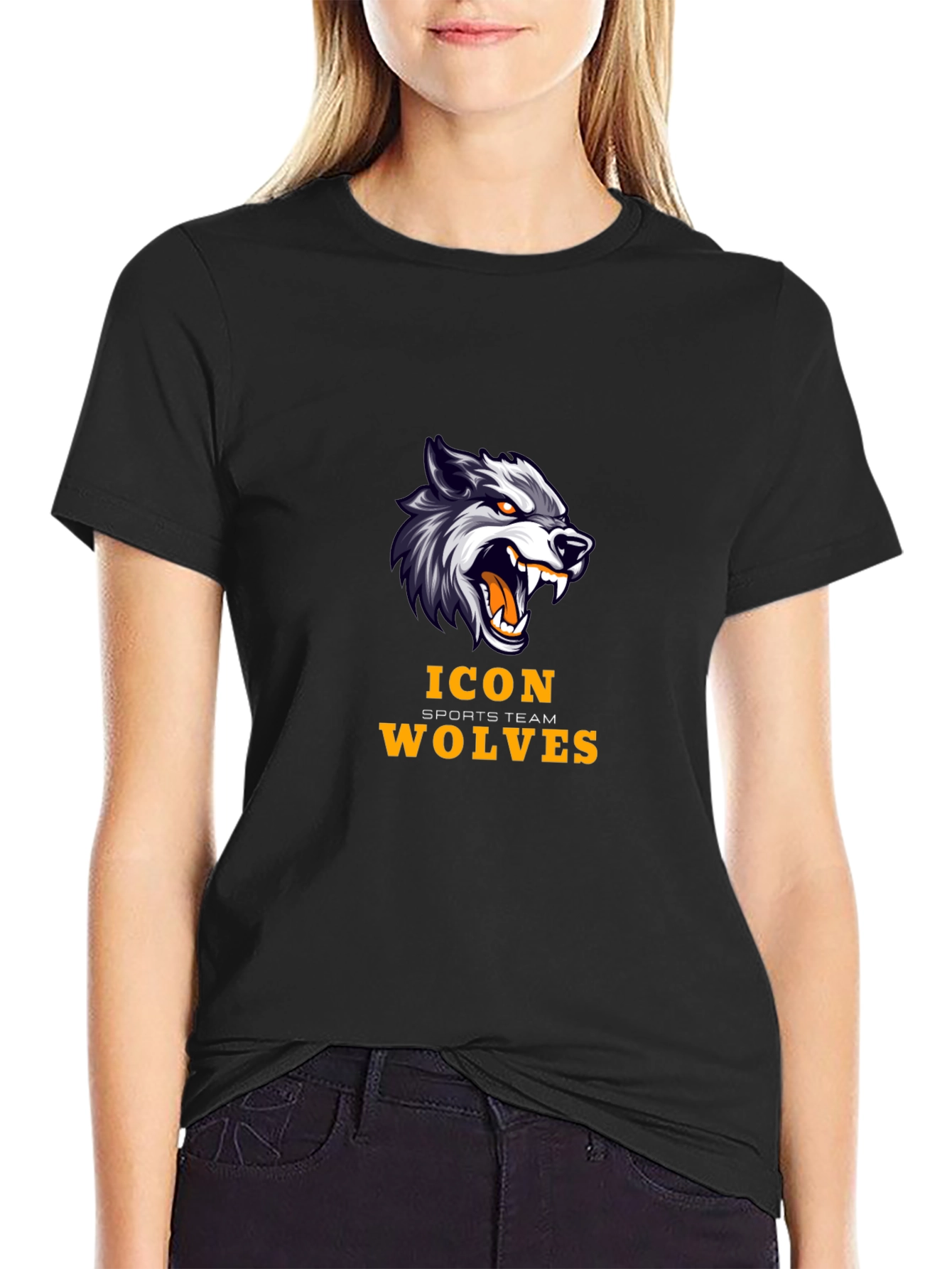 Icon Wolves Sports Team Graphic T-Shirt