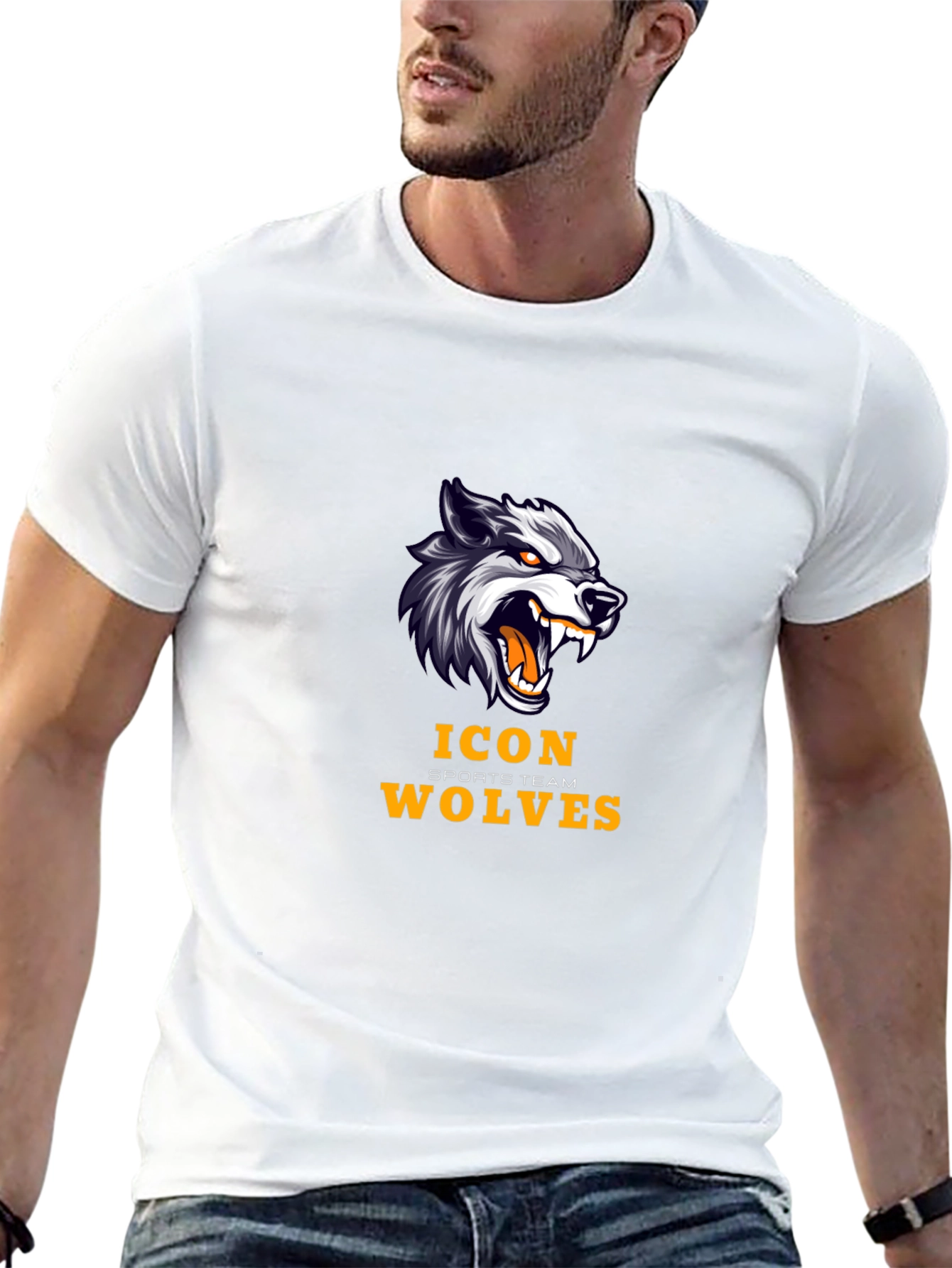 Icon Wolves Sports Team Graphic T-Shirt