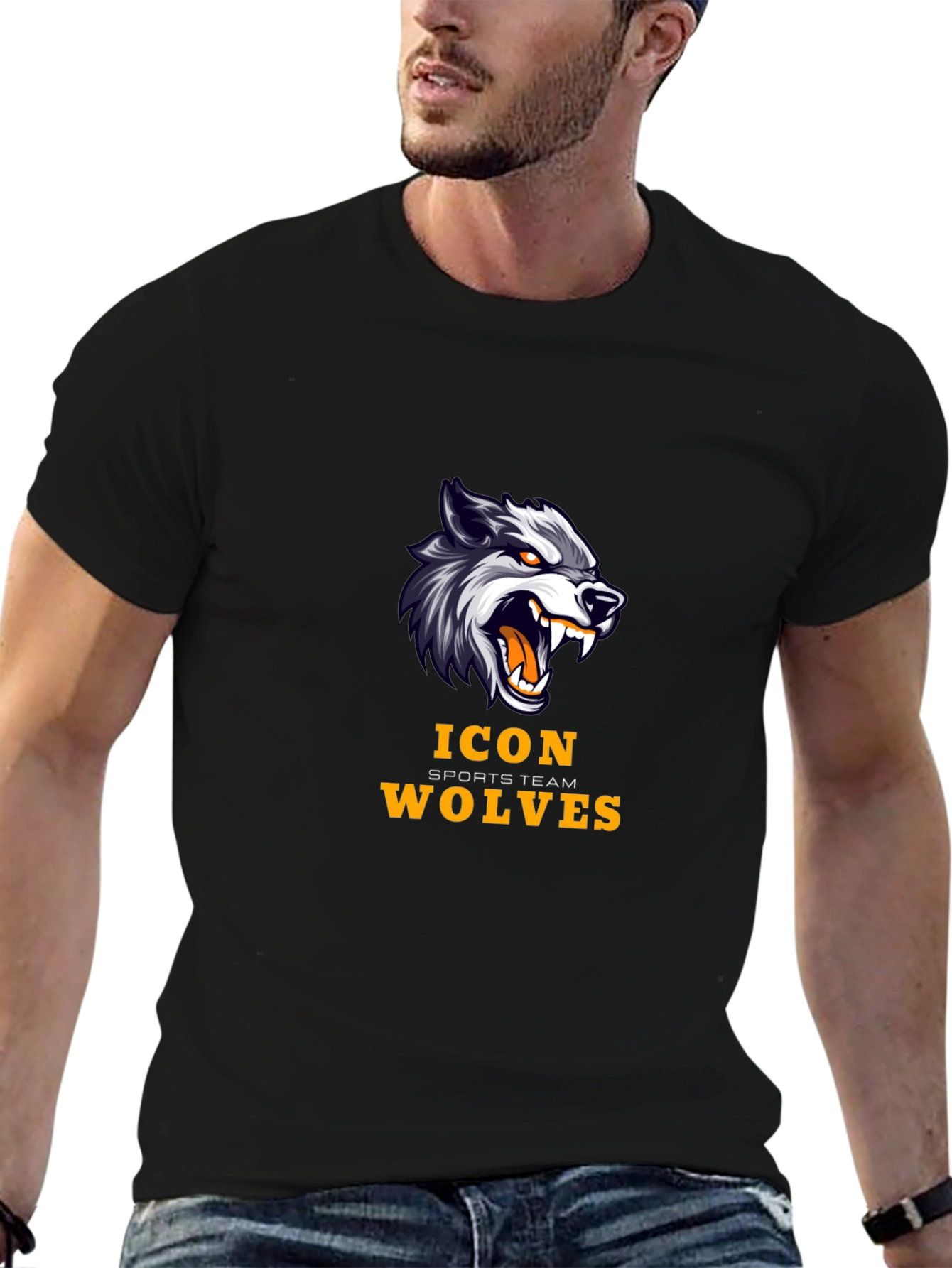Icon Wolves Sports Team Graphic T-Shirt