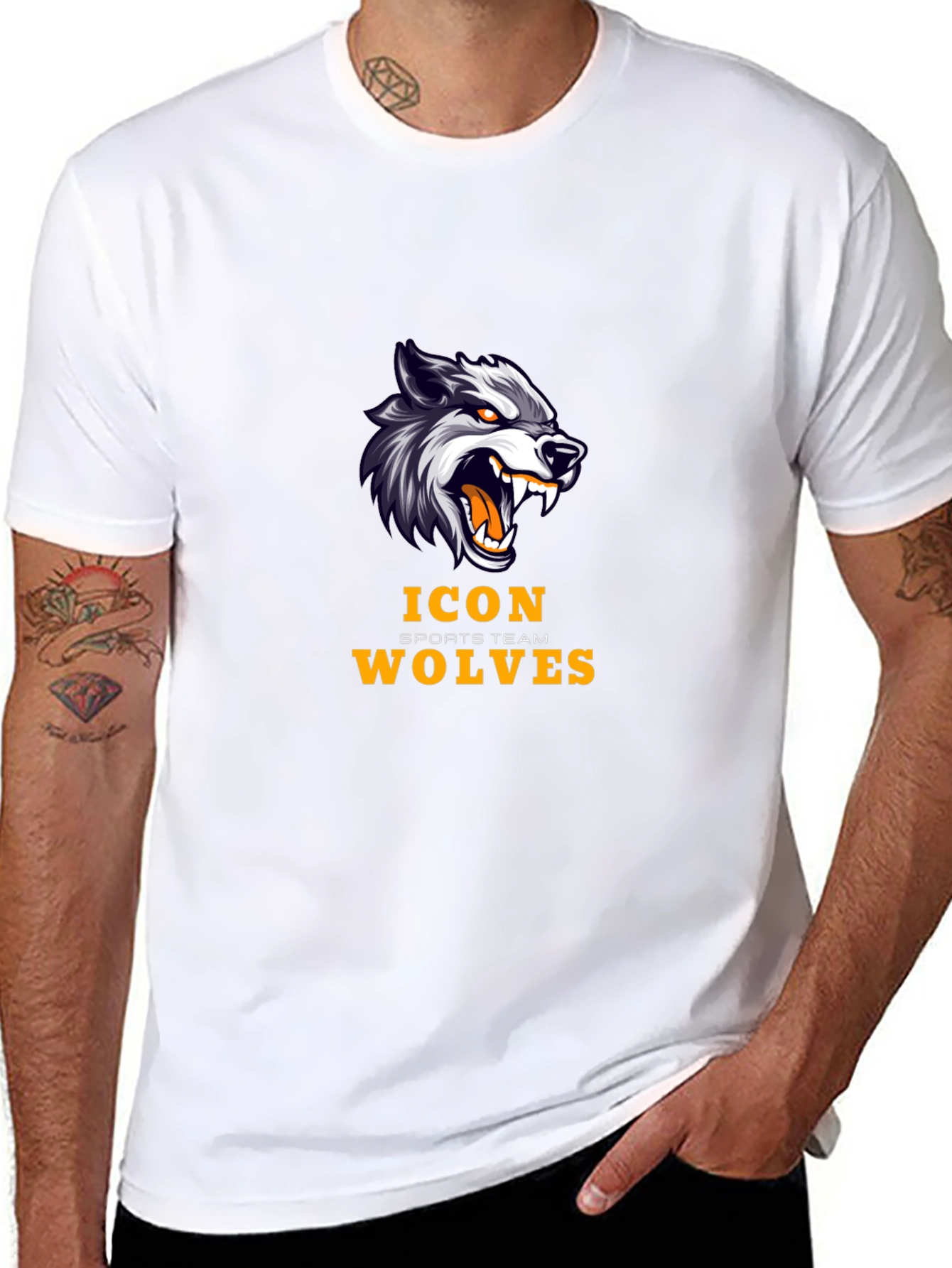Icon Wolves Sports Team Graphic T-Shirt