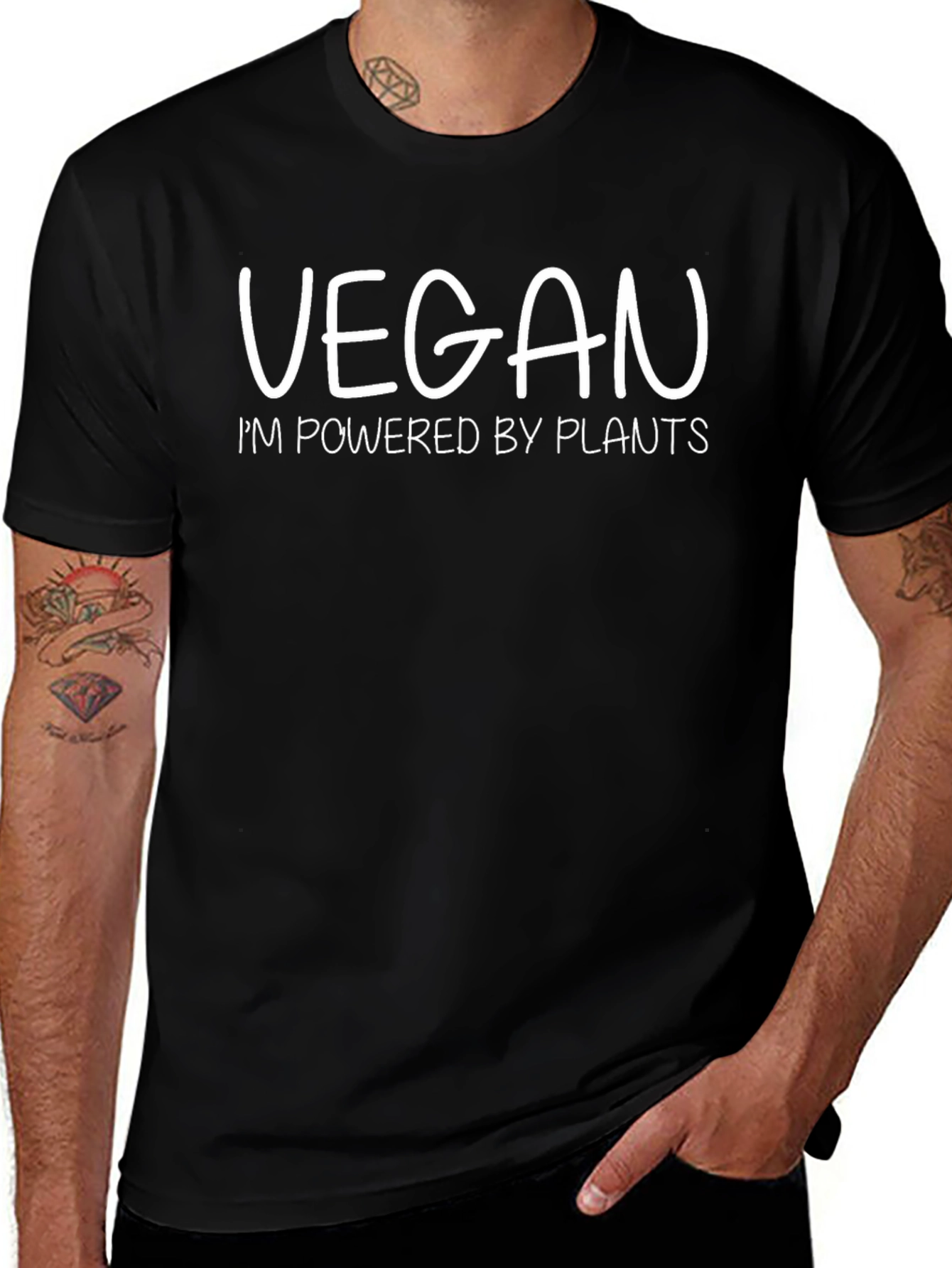Vegan Powered by Plants Black T-Shirt