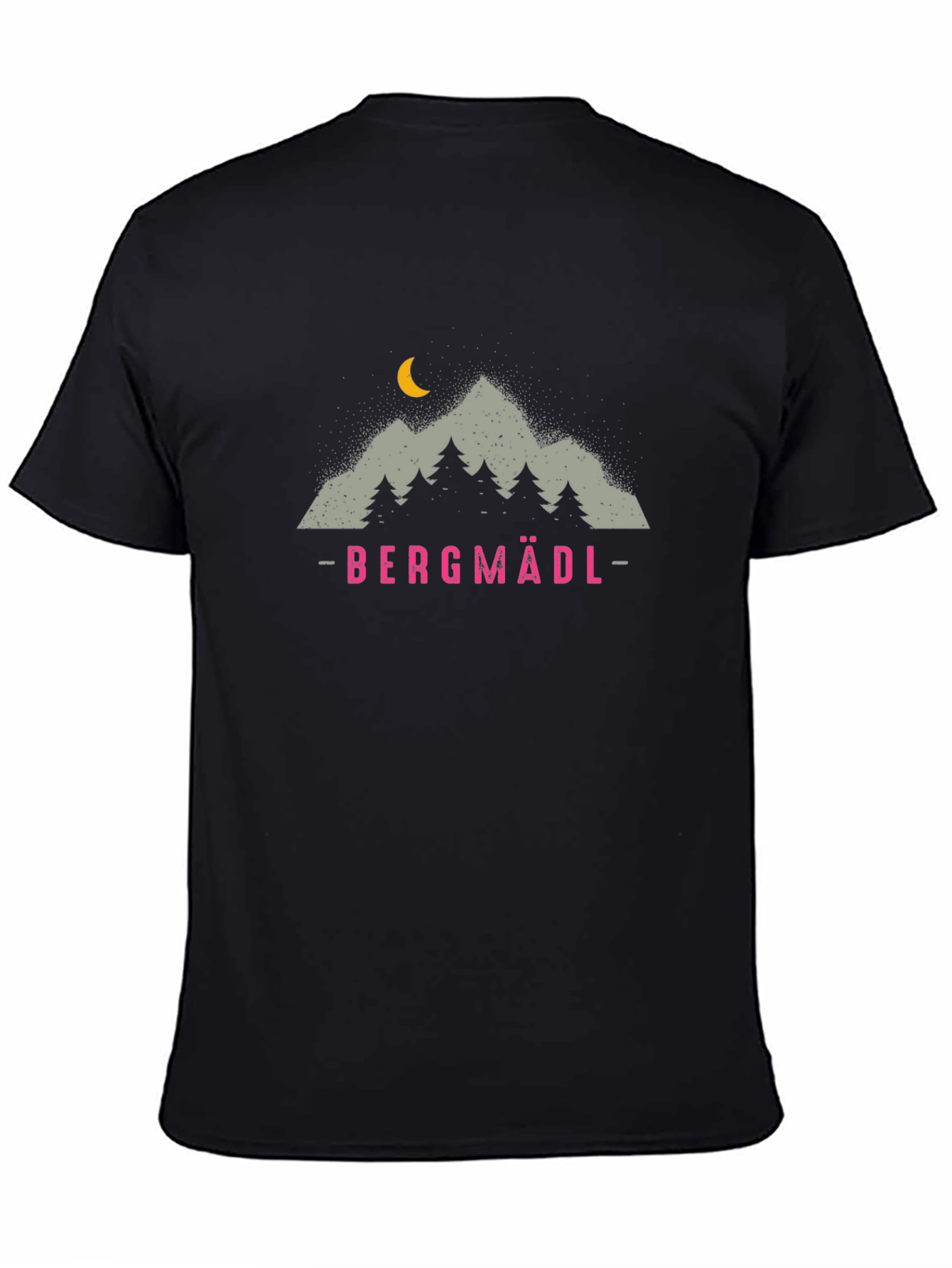 Bergmädl Mountain Graphic T-Shirt - Unisex Black Tee