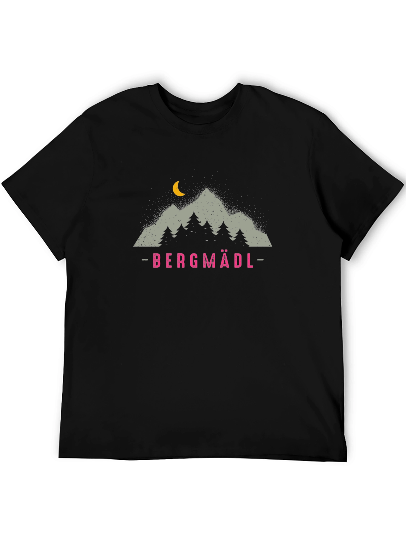 Bergmädl Mountain Graphic T-Shirt - Unisex Black Tee
