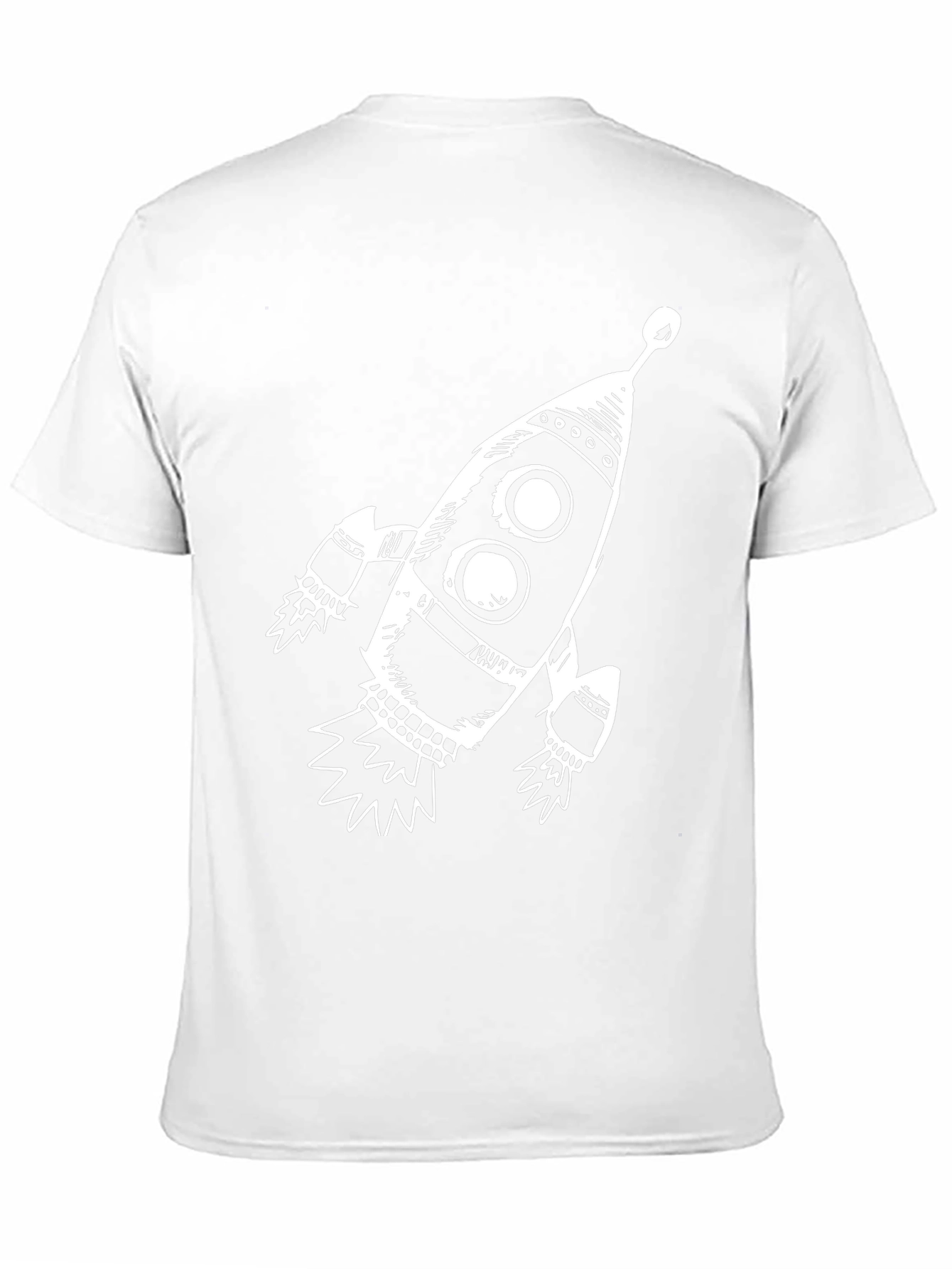 Rocket Graphic Black T-Shirt - Space Adventure