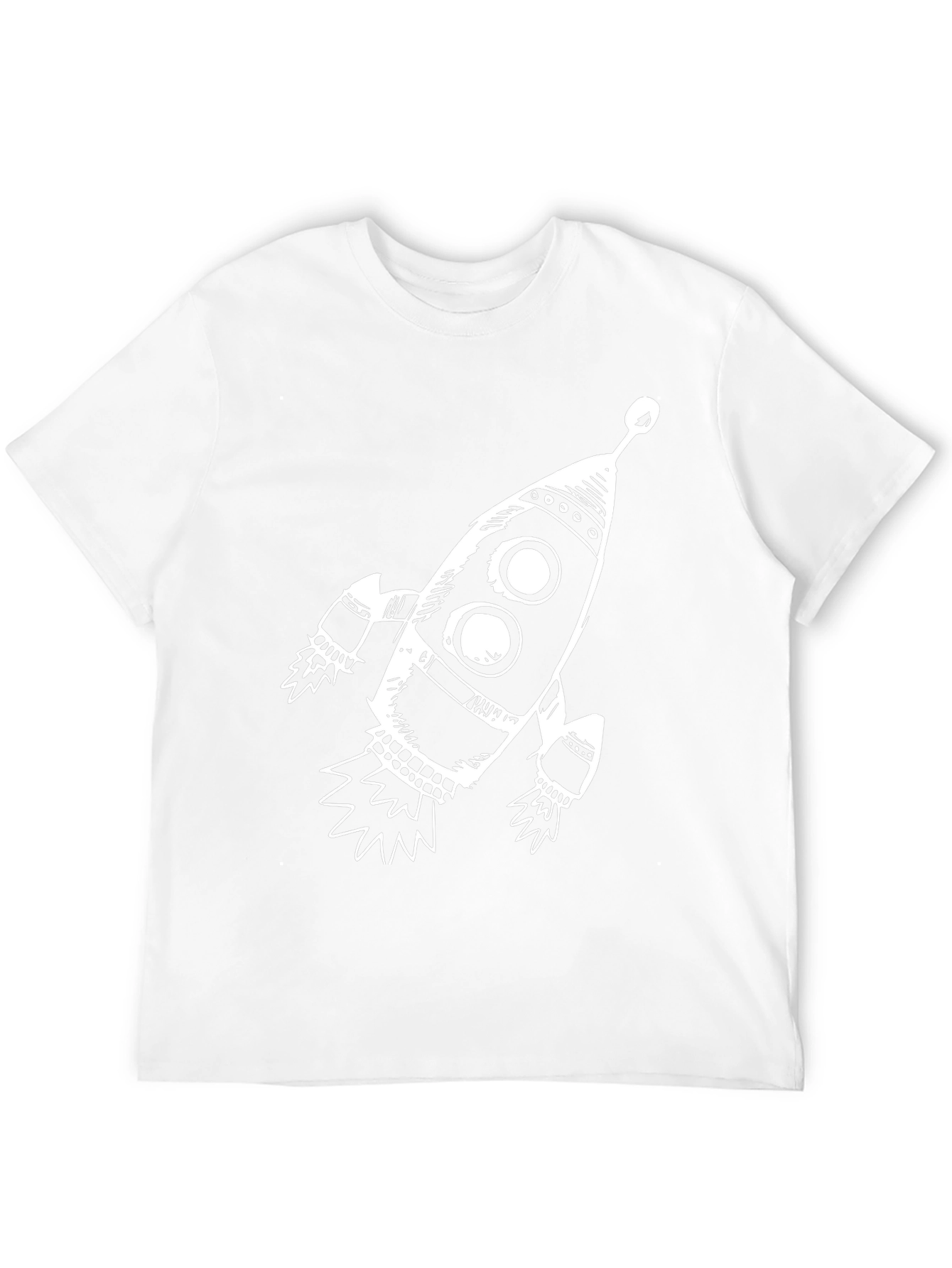 Rocket Graphic Black T-Shirt - Space Adventure