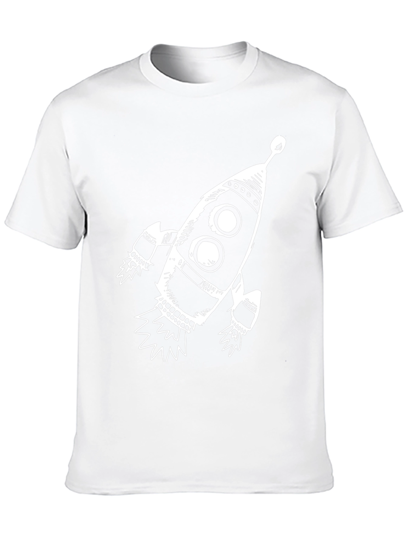 Rocket Graphic Black T-Shirt - Space Adventure