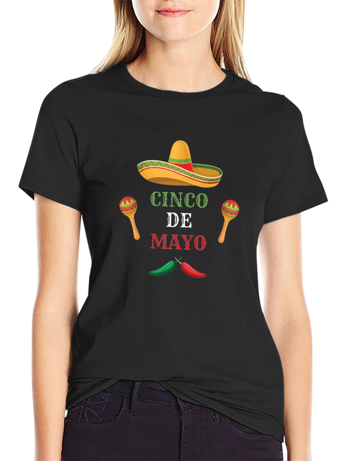 Cinco De Mayo Graphic T-Shirt - Black