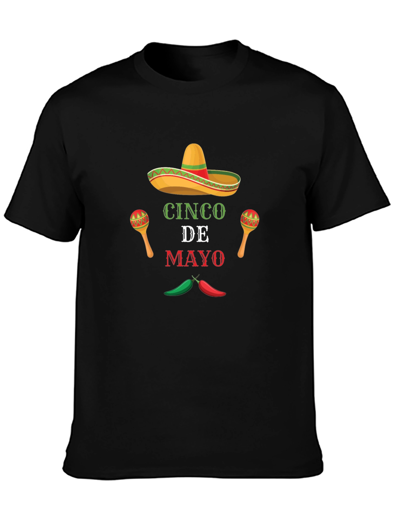 Cinco De Mayo Graphic T-Shirt - Black