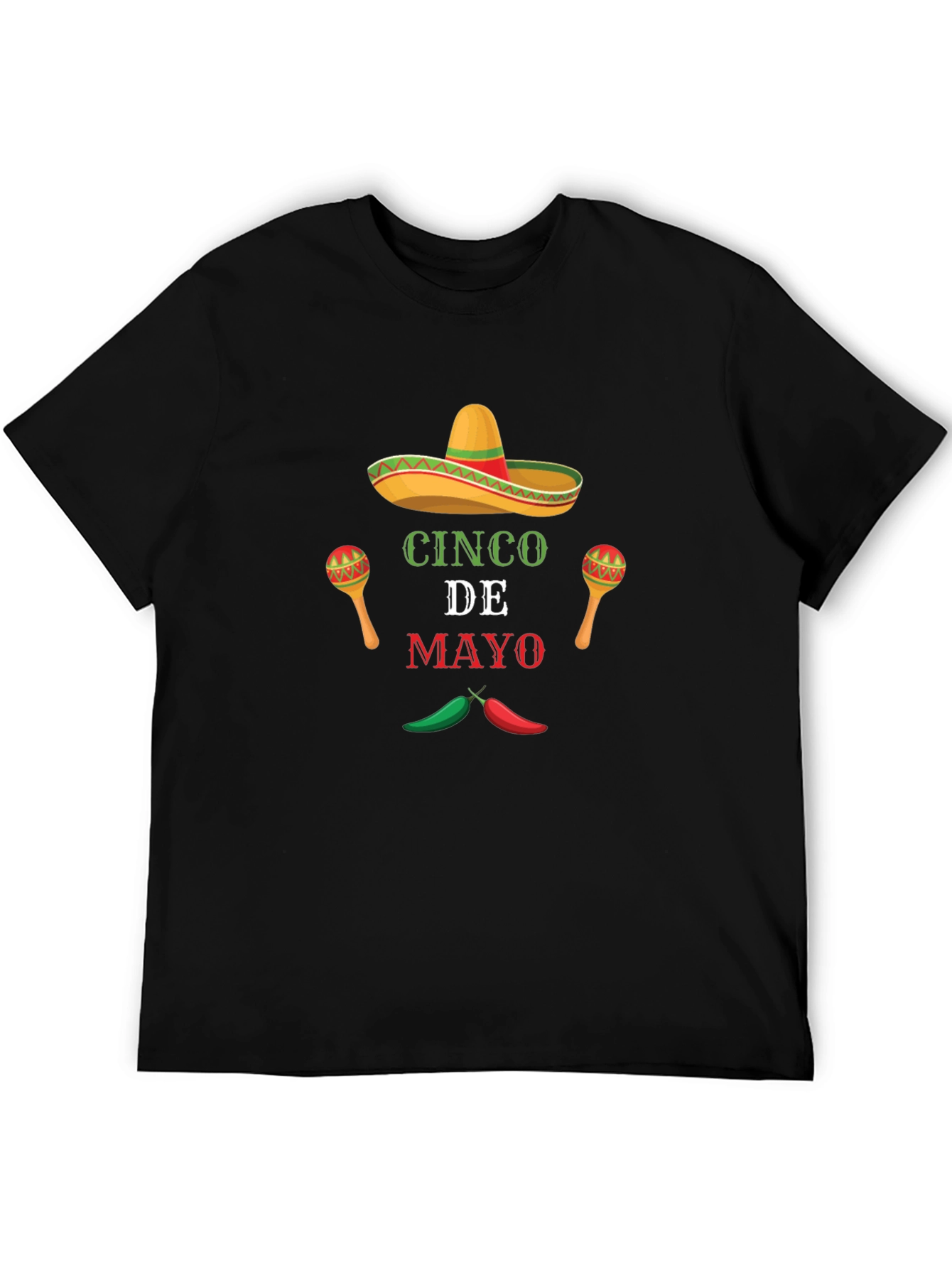 Cinco De Mayo Graphic T-Shirt - Black