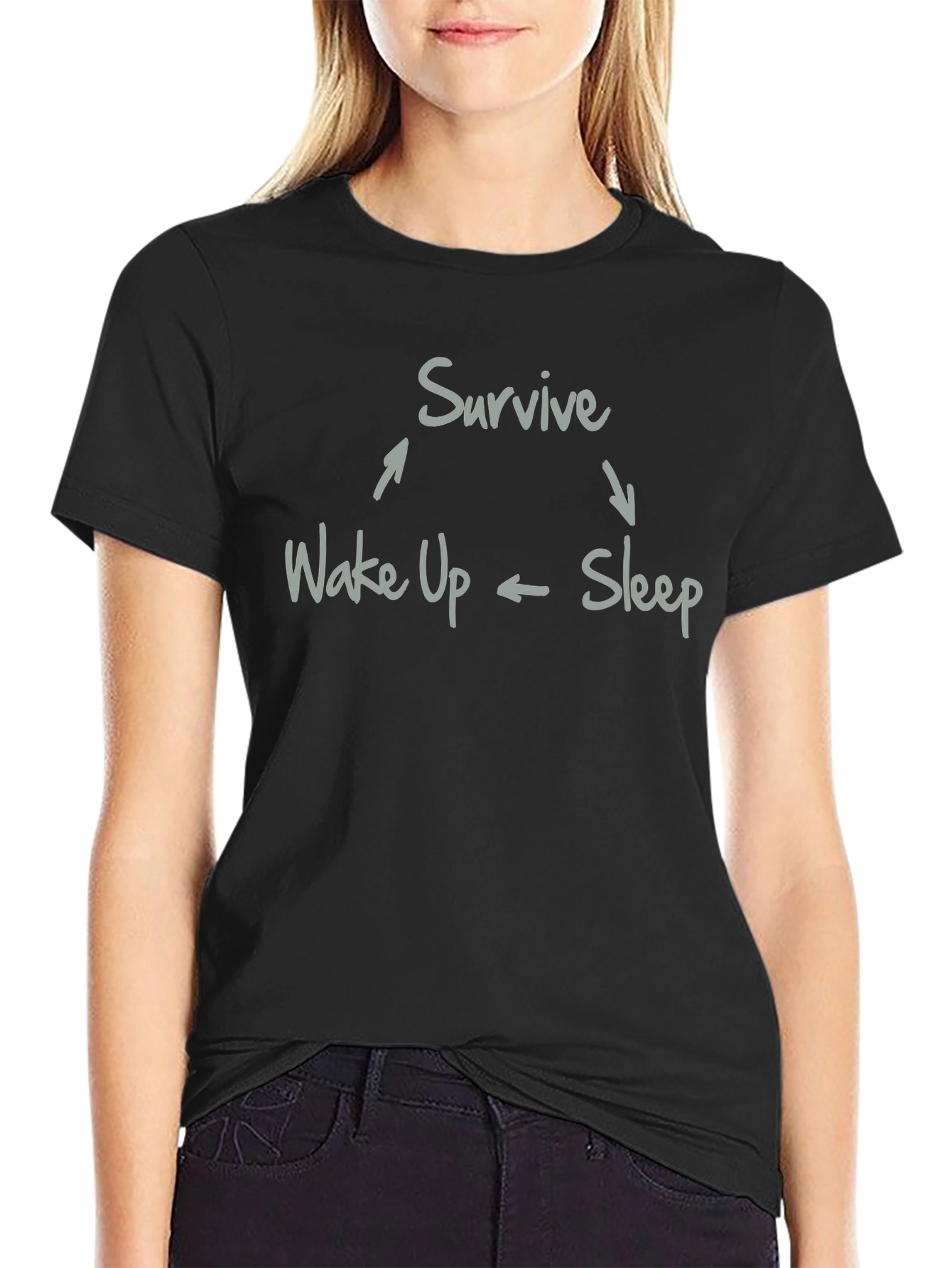 Survive Sleep Wake Cycle Graphic T-Shirt