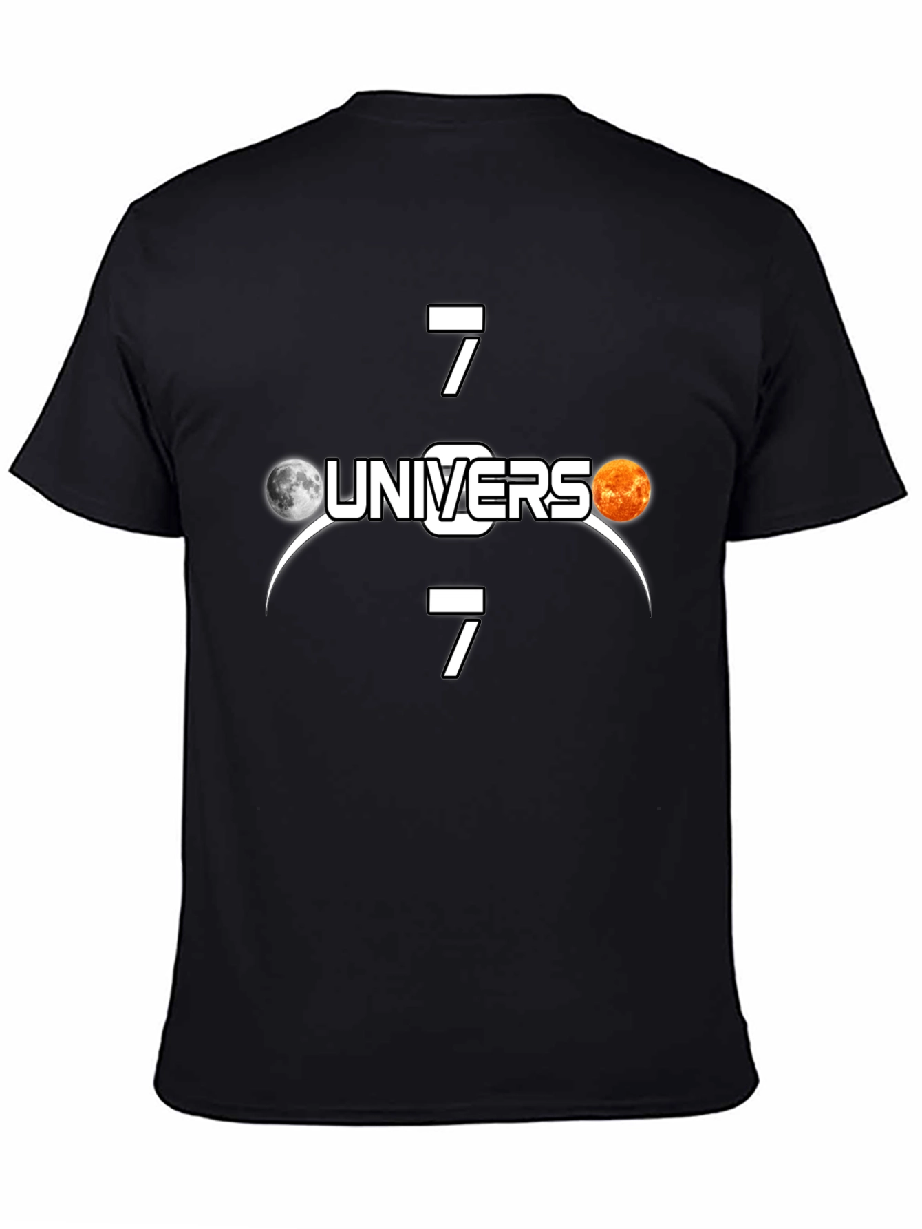 Universe 7 T-Shirt - Black Cotton Tee