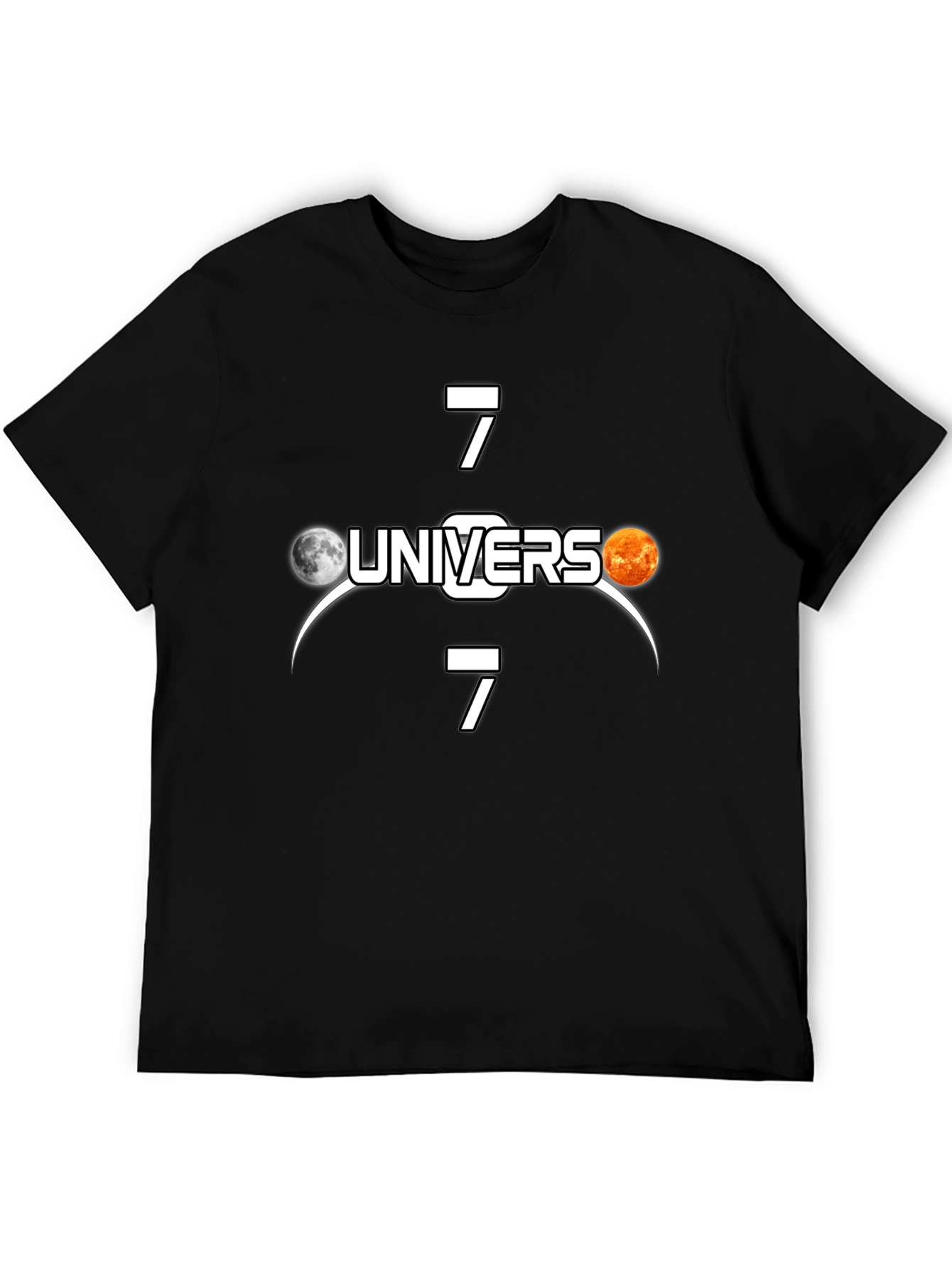 Universe 7 T-Shirt - Black Cotton Tee