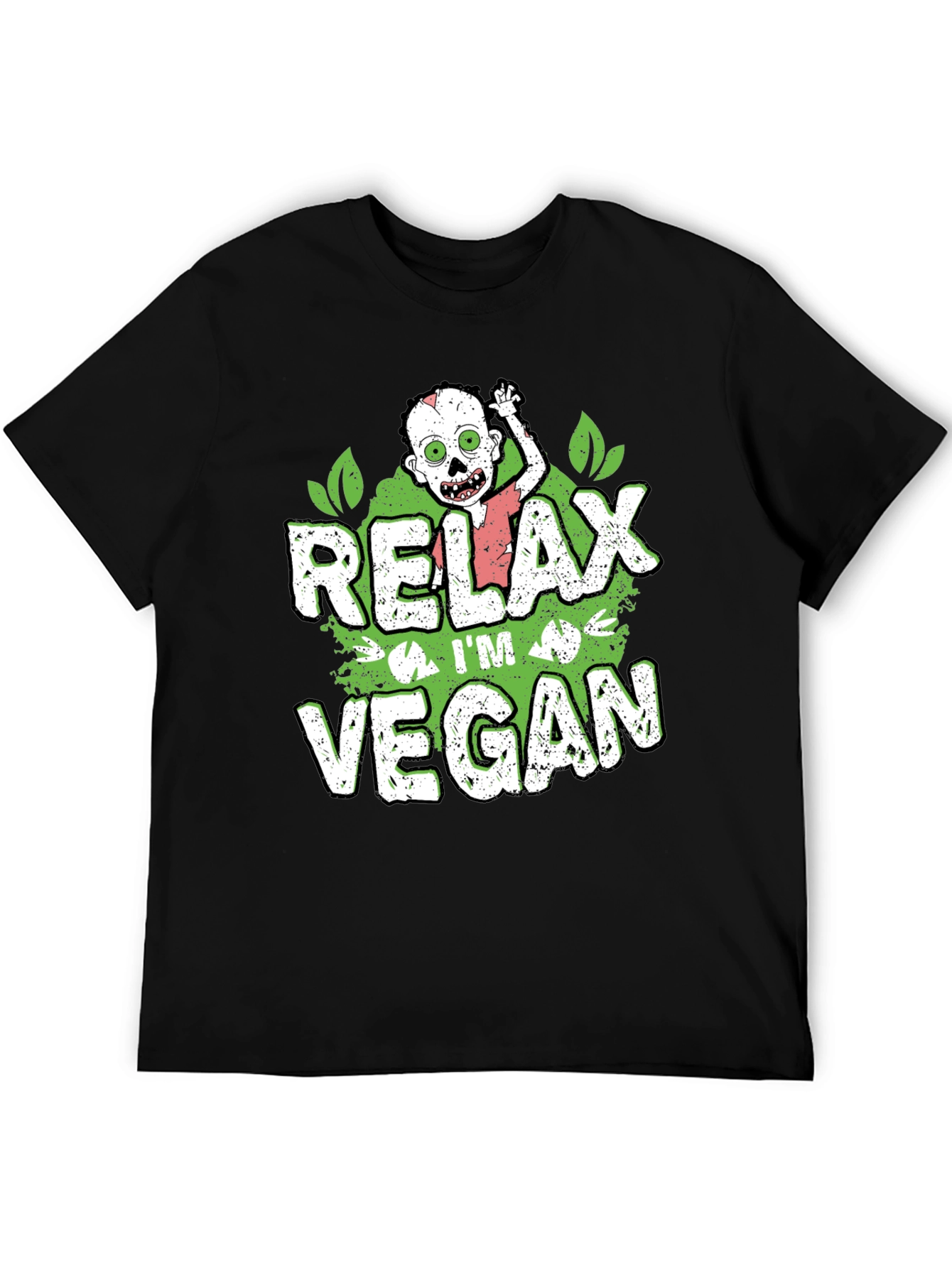 Relax Im Vegan Zombie Graphic T-Shirt
