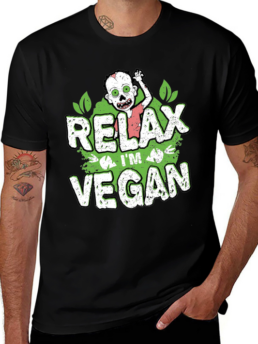 Relax Im Vegan Zombie Graphic T-Shirt