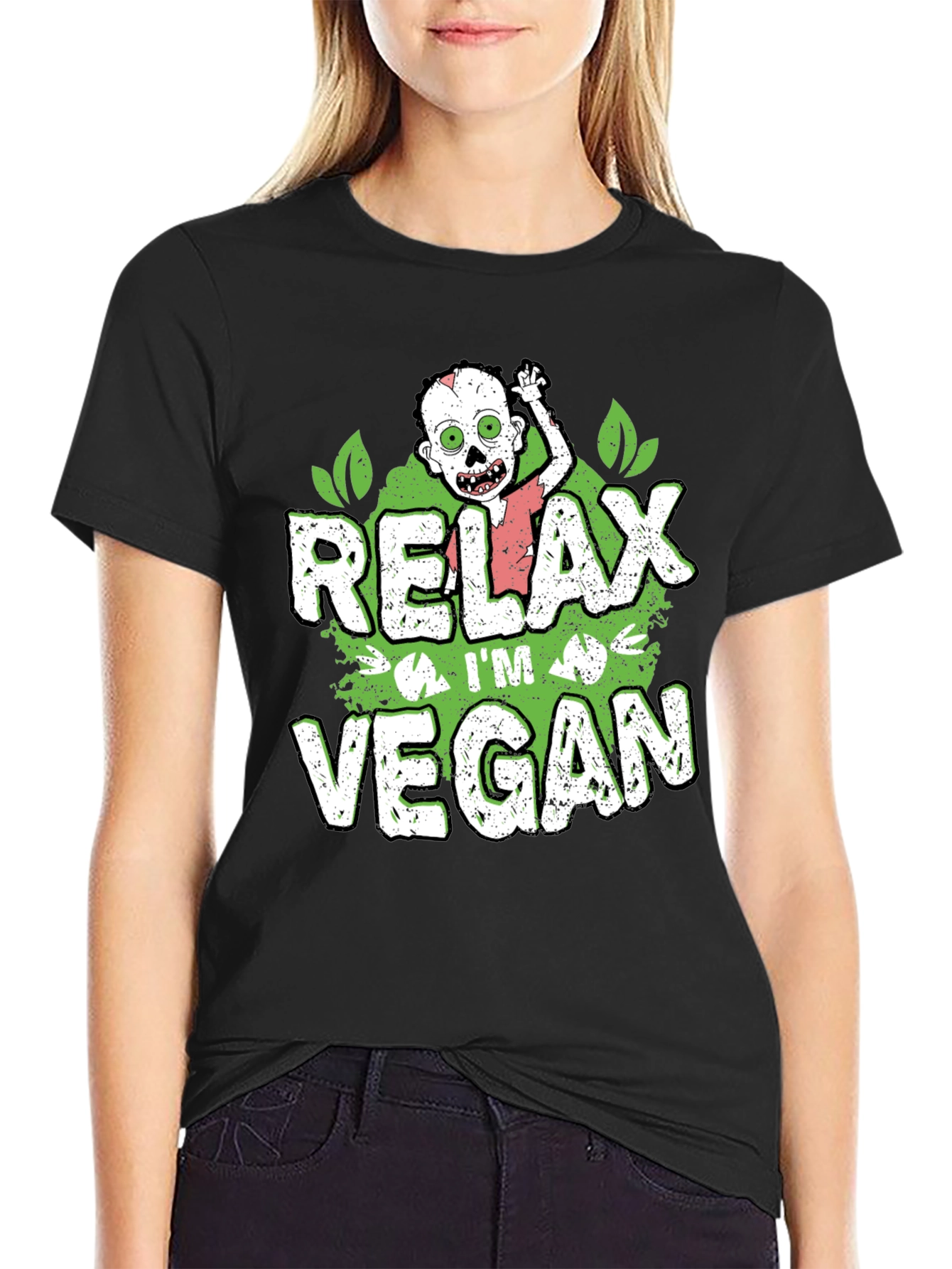 Relax Im Vegan Zombie Graphic T-Shirt