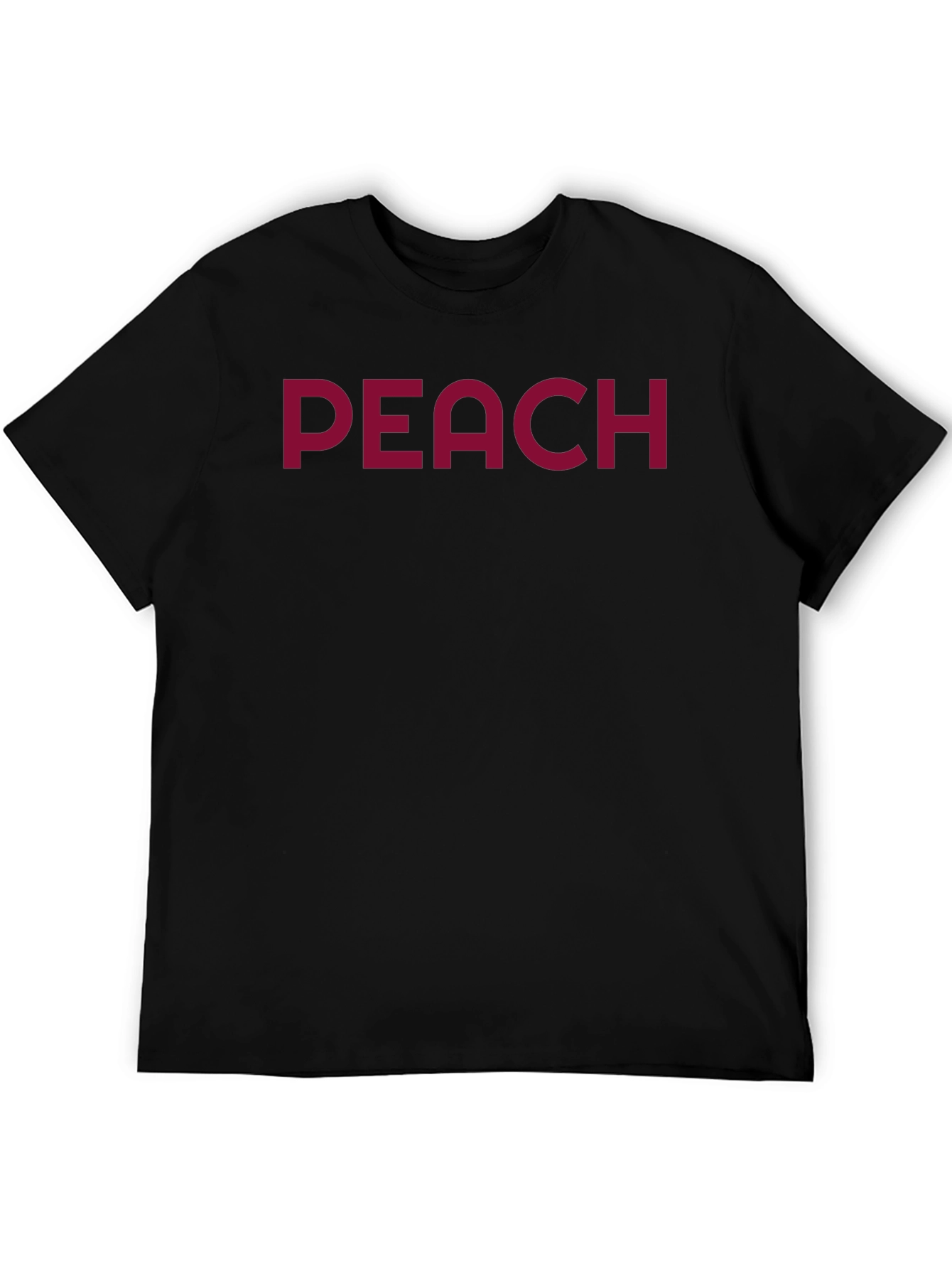 Peach Graphic Black T-Shirt - Stylish Casual Wear