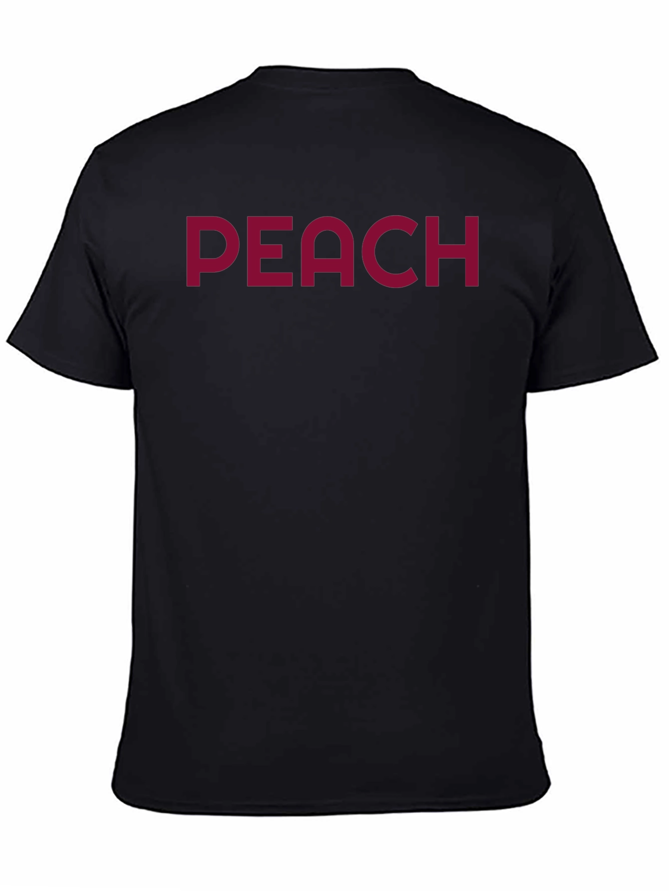 Peach Graphic Black T-Shirt - Stylish Casual Wear