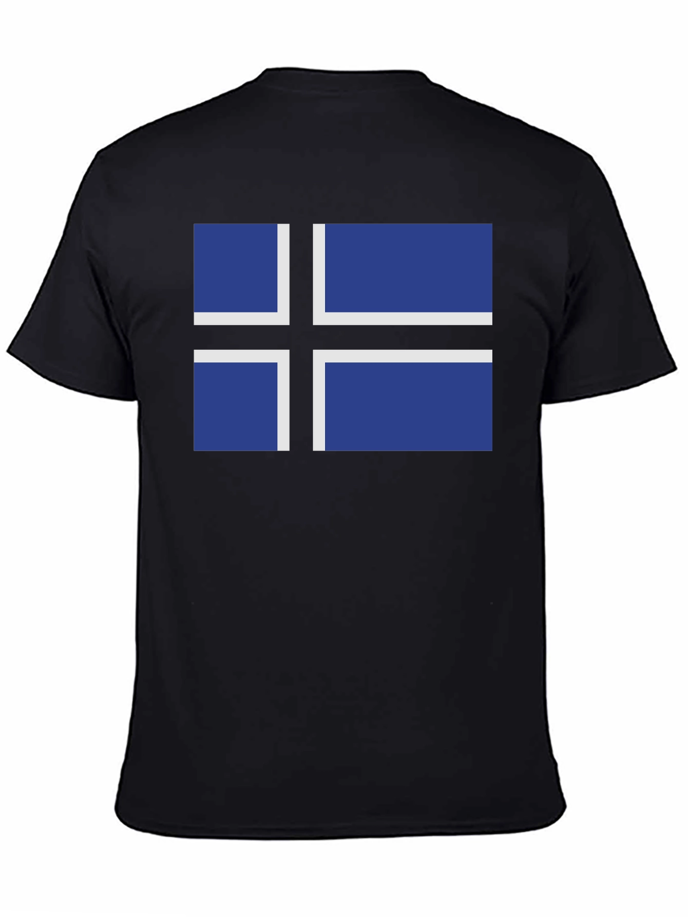 Estonian Flag T-Shirt - Black Crew Neck Tee
